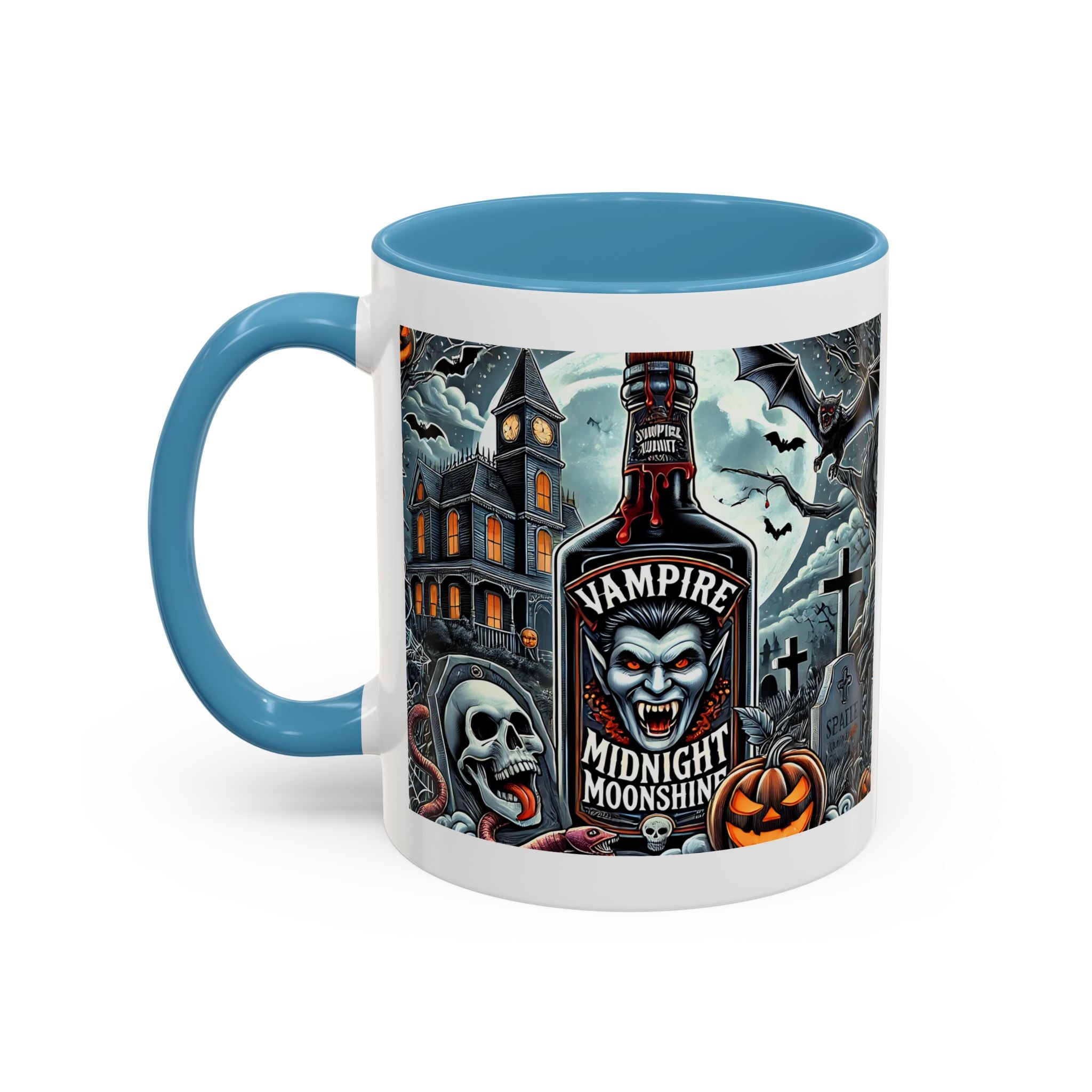 Gothic vampire Halloween Coffee Mug, Spooky Decor, Skull Design, Gift for Horror Lovers,  Party Essential, Unique Drinkware