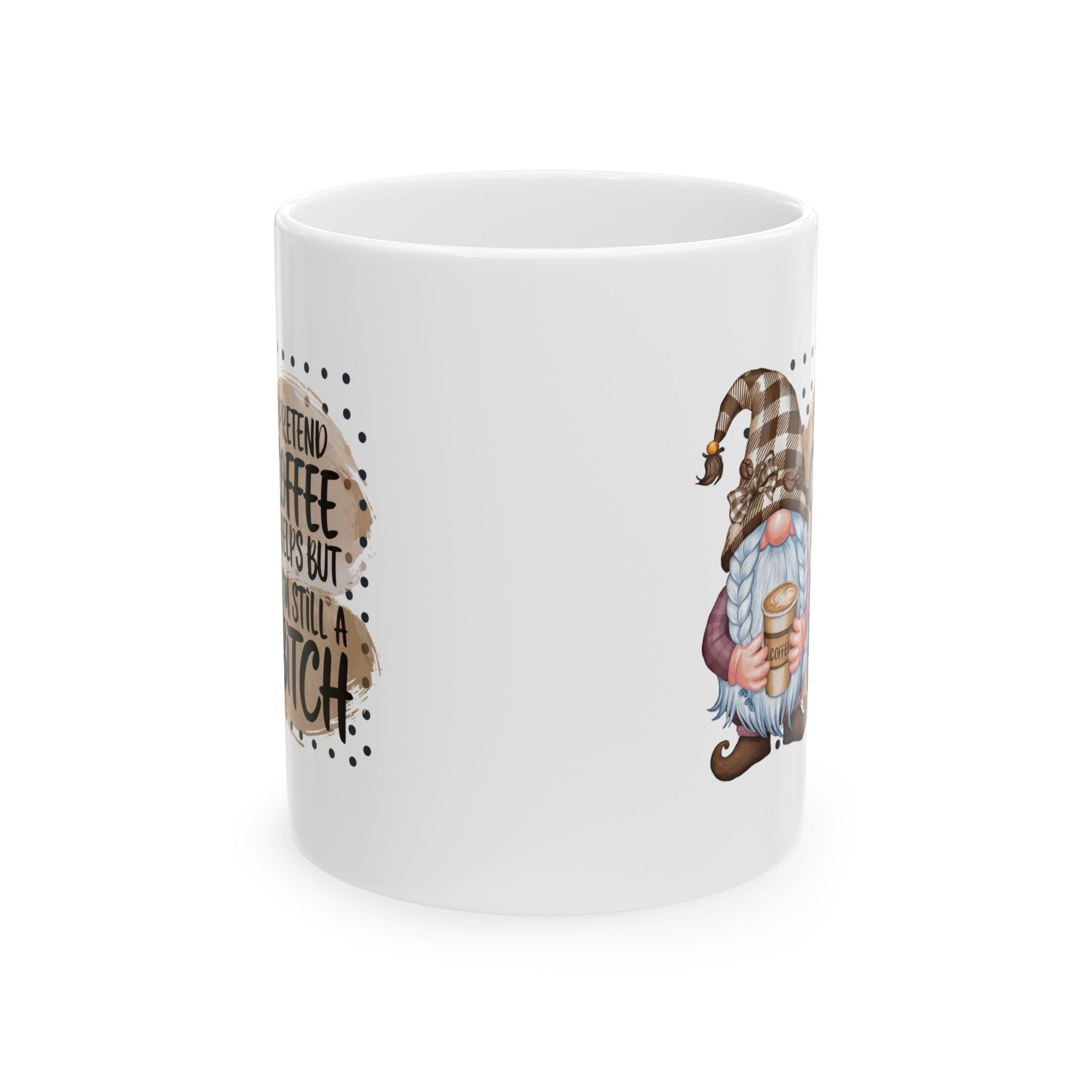 Cozy Gnome Coffee Mug, Funny Mug for Coffee Lovers, Gift for Gnome Enthusiasts, Cute Kitchen Decor, Holiday Coffee Cup