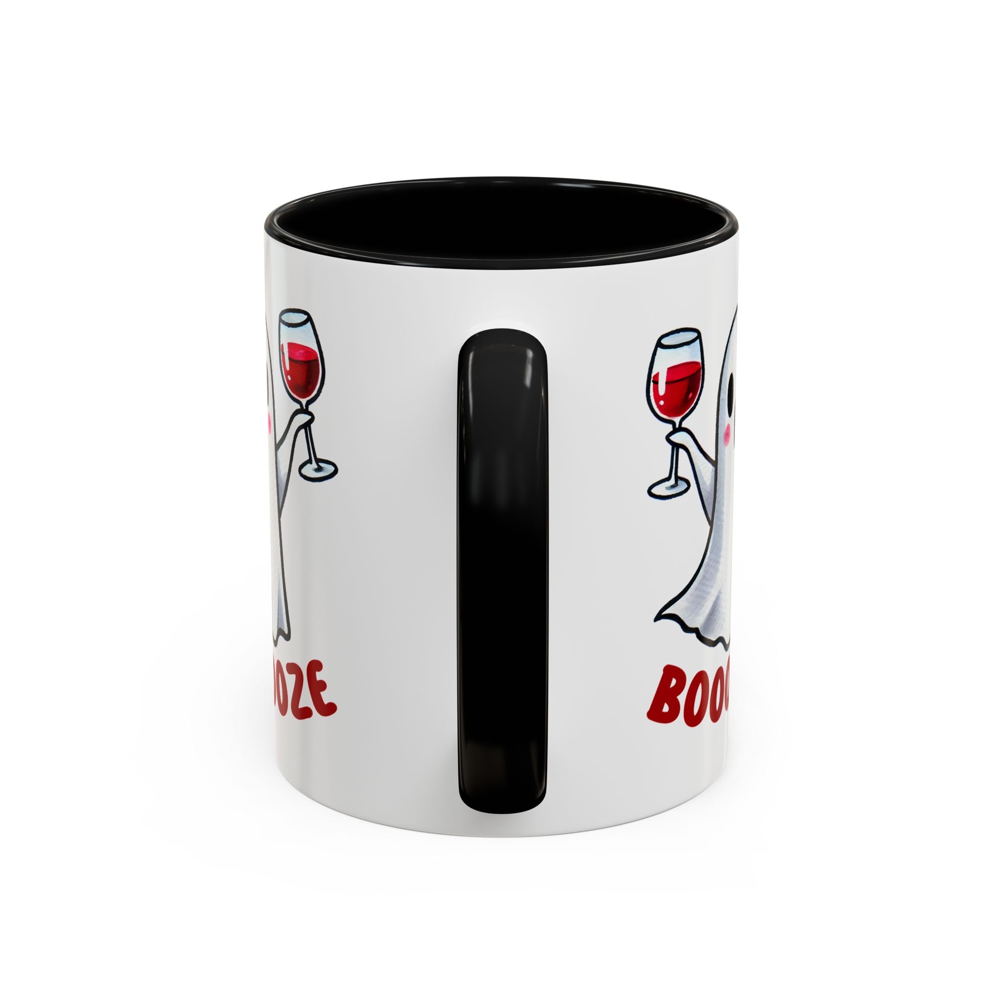 Boozy Ghost Accent Coffee Mug | Funny Halloween Tea Cup, Spooky Gift, Halloween Decor, Ghost Mug for Parties, Unique Drinkware
