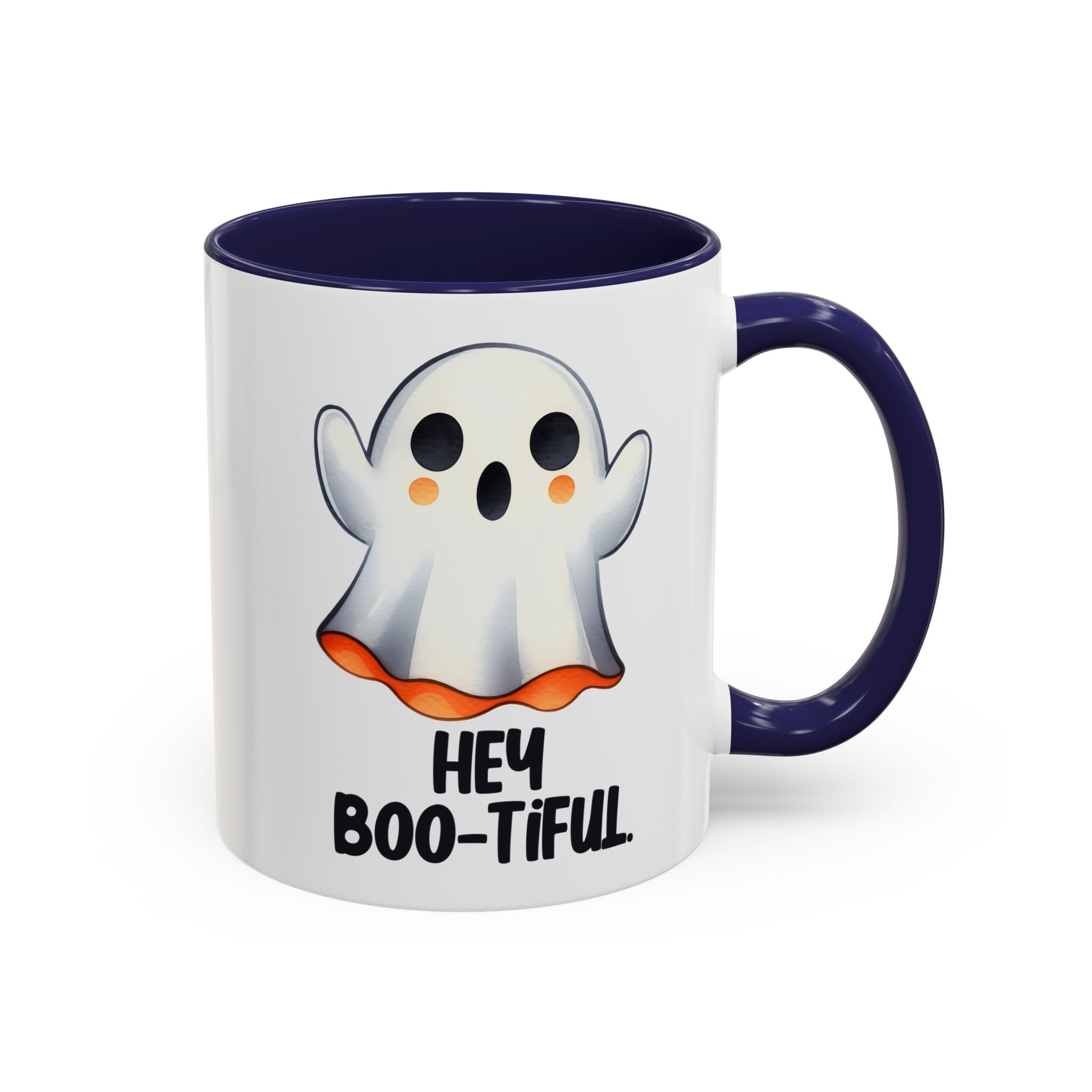 Hey Boo-tiful Ghost Coffee Mug, Halloween Mug, Cute Gift, Spooky Decor, Fun Mug