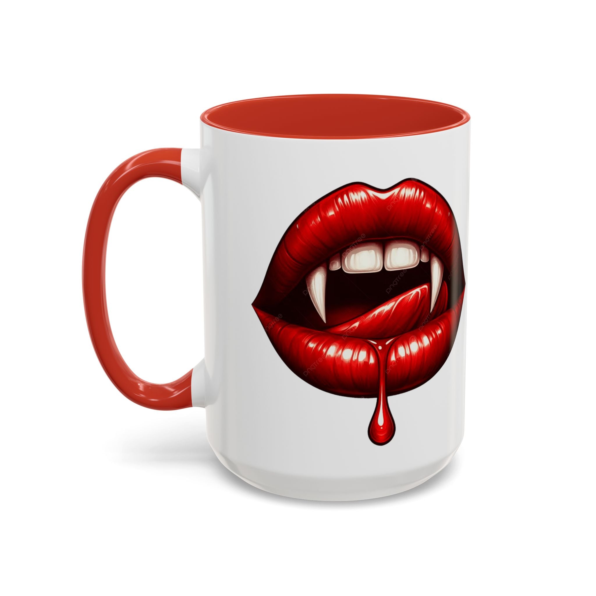 Vampire Kiss Coffee Mug - 11oz & 15oz gothic dripping blood horror art