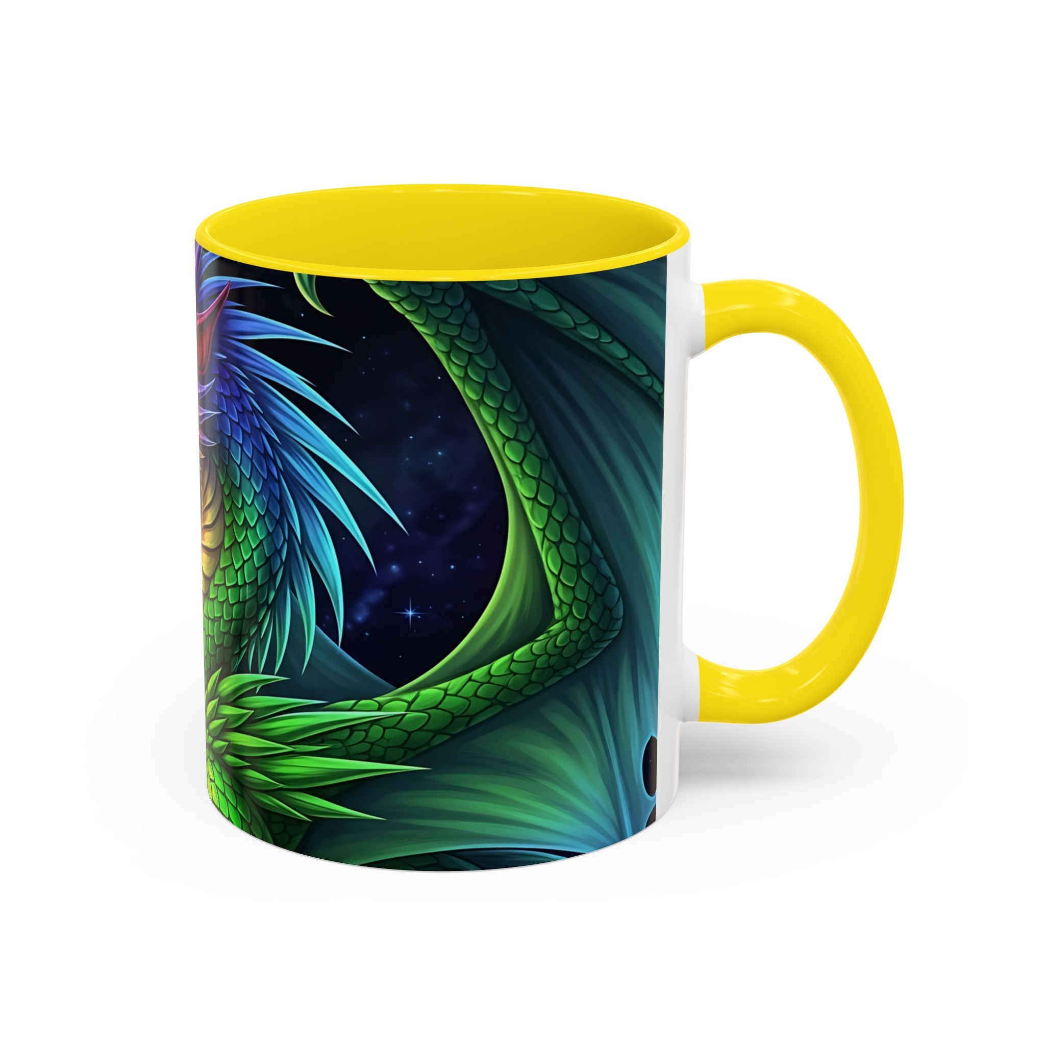green  Dragon Accent Coffee Mug - 11 & 15oz Fantasy Drinkware