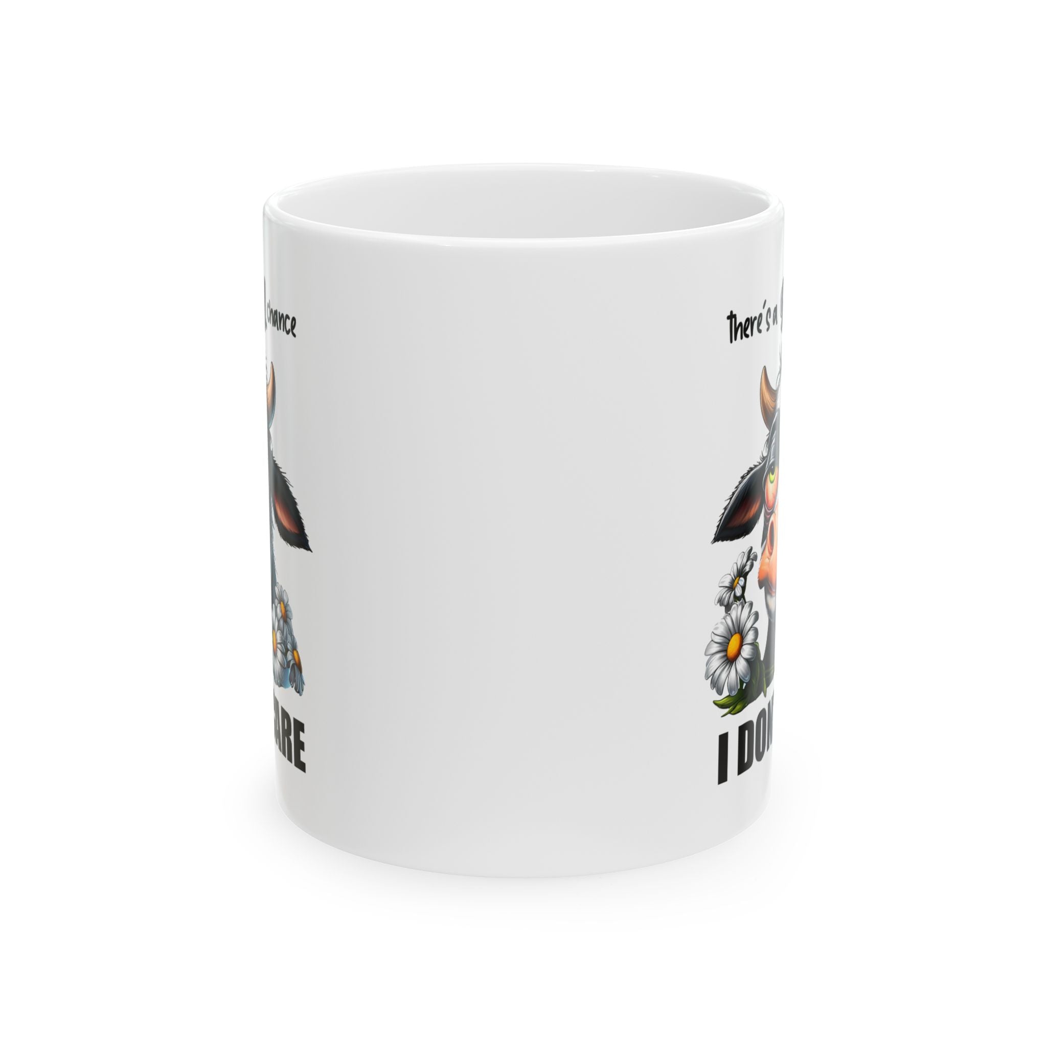I don't care attitude  Cow coffee Mug  Cute Coffee Cup, Animal Lover Gift, Farmhouse Decor, Birthday Present, Cow-Themed Kitchenware