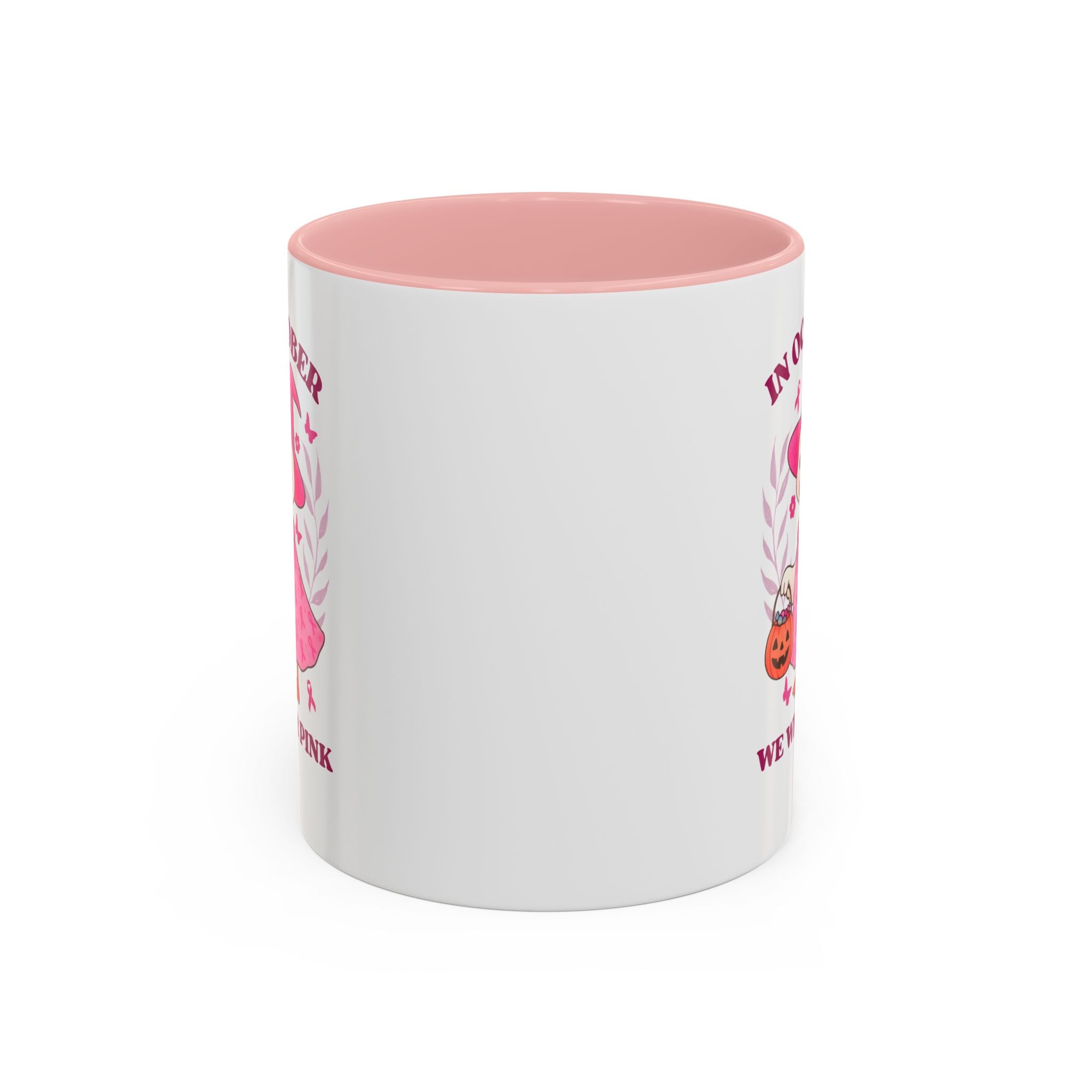 Halloween Breast Cancer Awareness Coffee Mug | October 2023 Gift, Pink Ribbon Mug, Spooky Coffee Cup, Cute Duck Mug, Fall Decor
