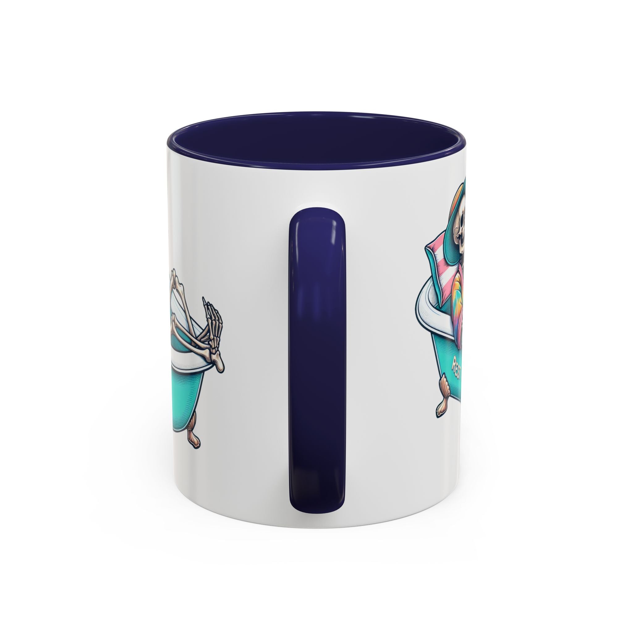 Rest in Peace Skeleton Coffee Mug - Fun Halloween Gift, Unique Home Decor, Hilarious Office Cup, Quirky Birthday Present, Spooky