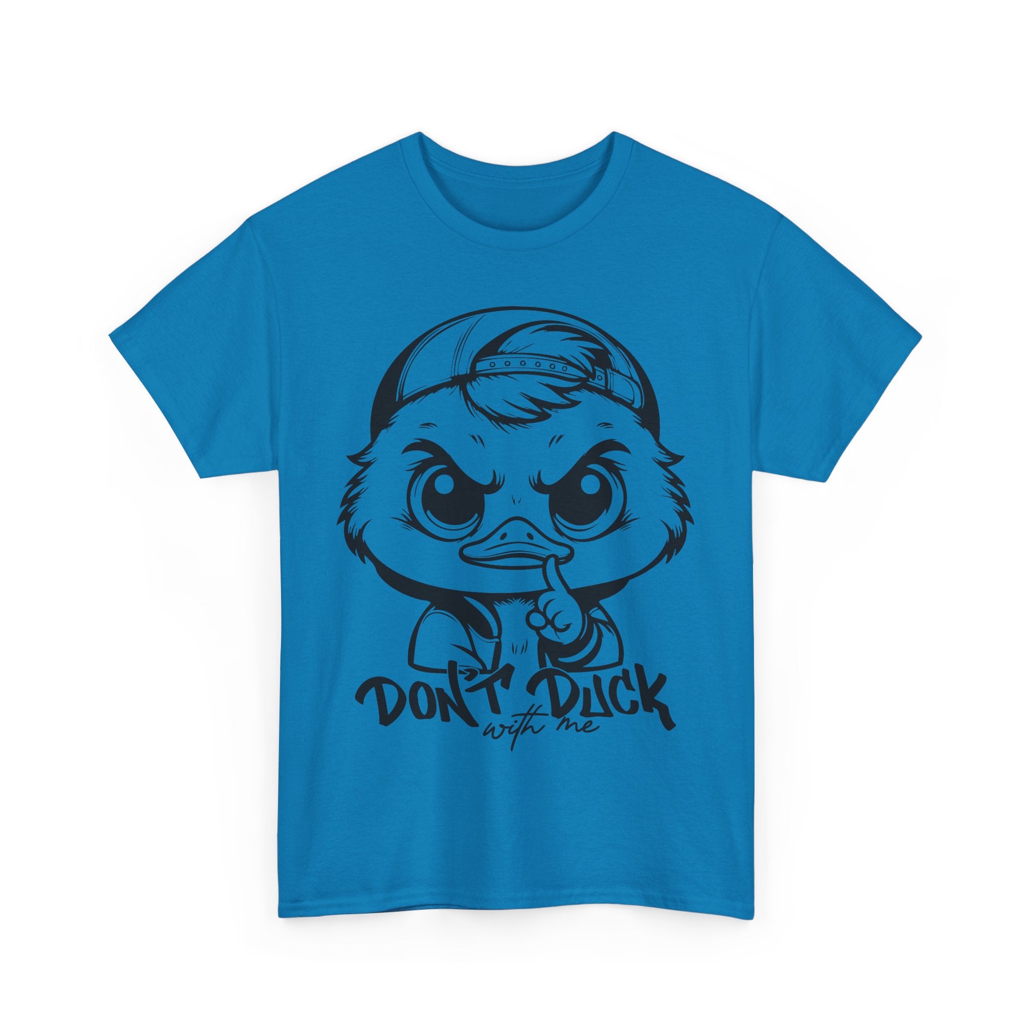 Don't Duck With Me Unisex Heavy Cotton Tee - Fun Cartoon Design Perfect for Casual Days