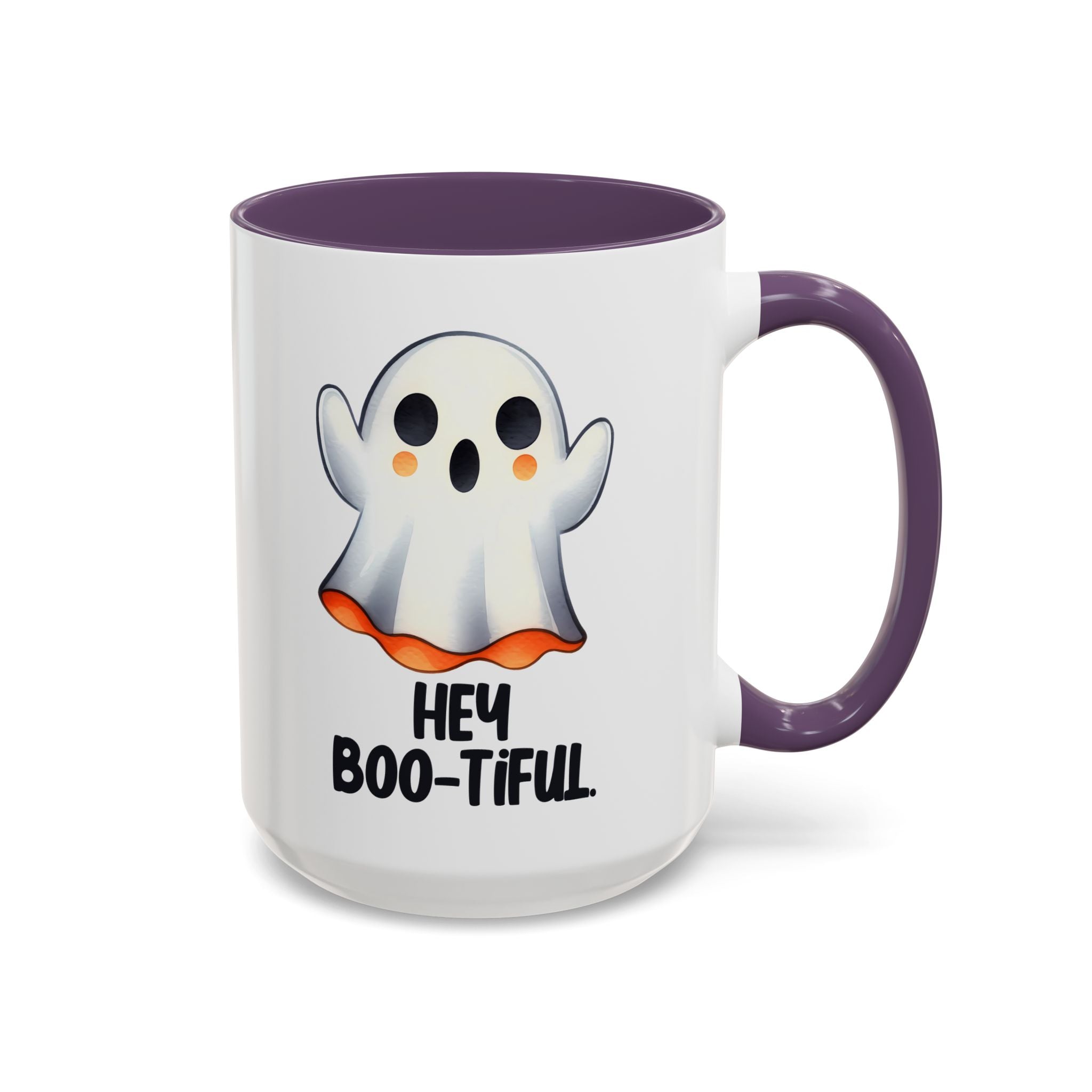 Hey Boo-tiful Ghost Coffee Mug, Halloween Mug, Cute Gift, Spooky Decor, Fun Mug