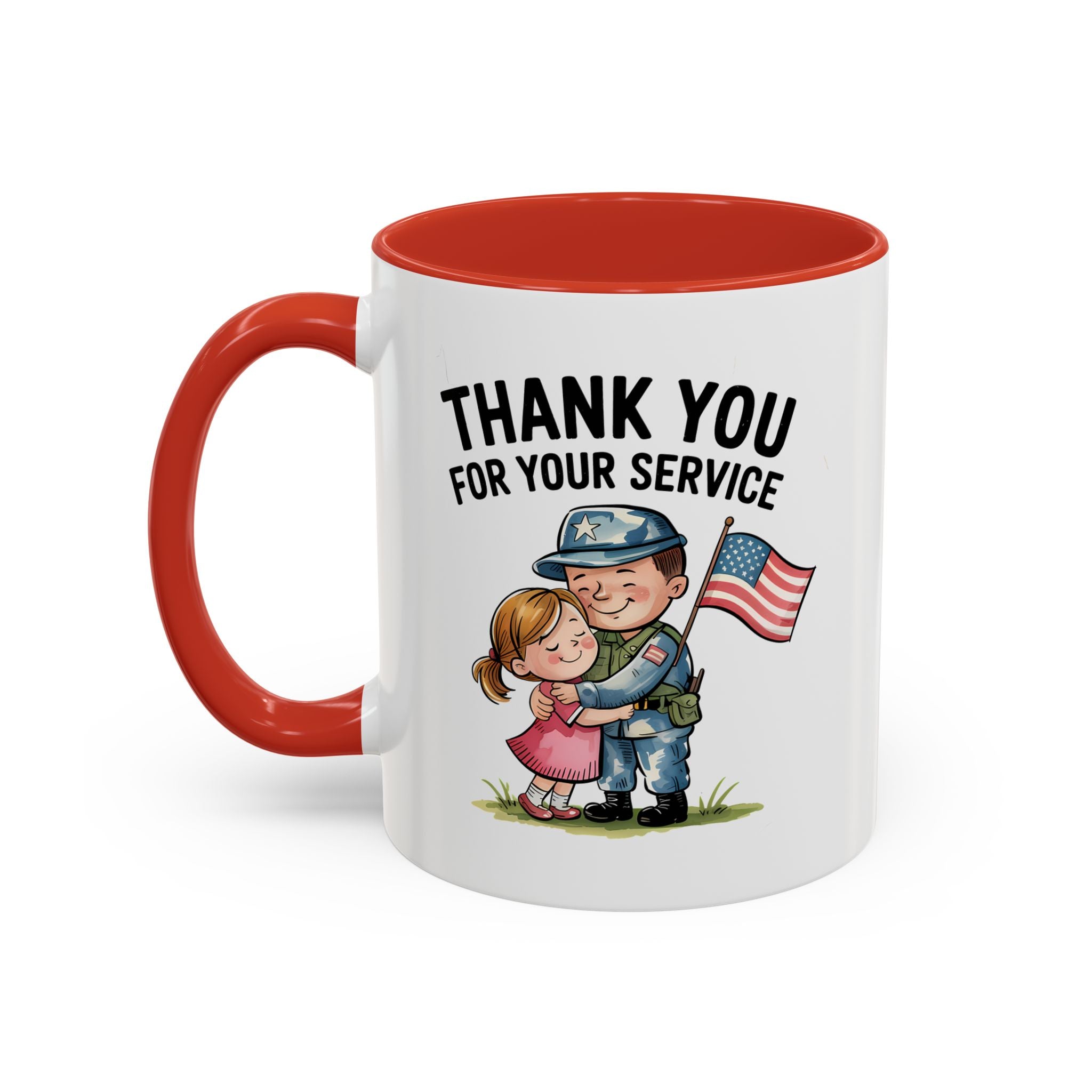 Thank You for Your Service Coffee Mug - 11oz & 15oz Accent Mugs for Veterans Appreciation