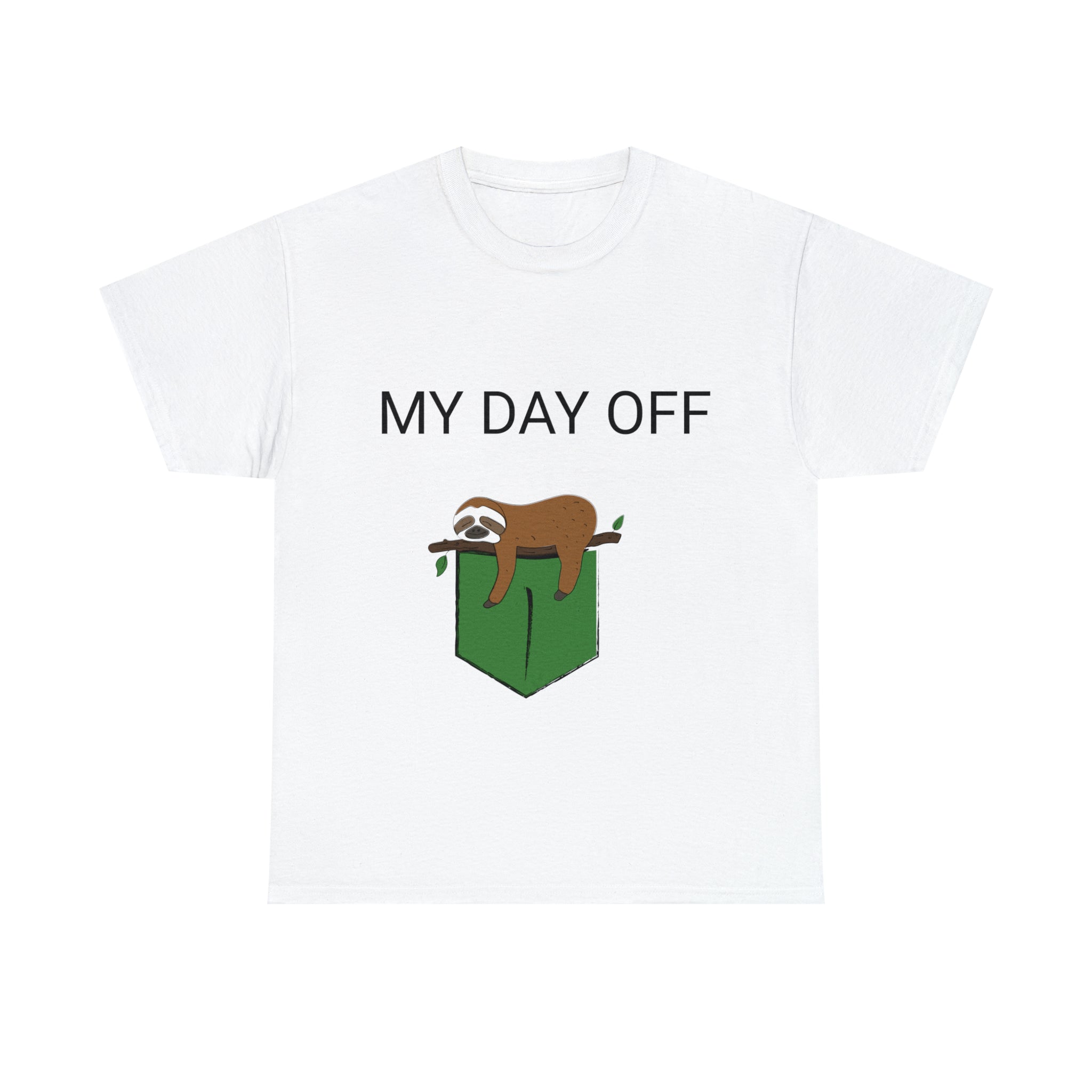 Lazy my day off  Unisex Heavy Cotton Tee funny humor t shirt for men and women