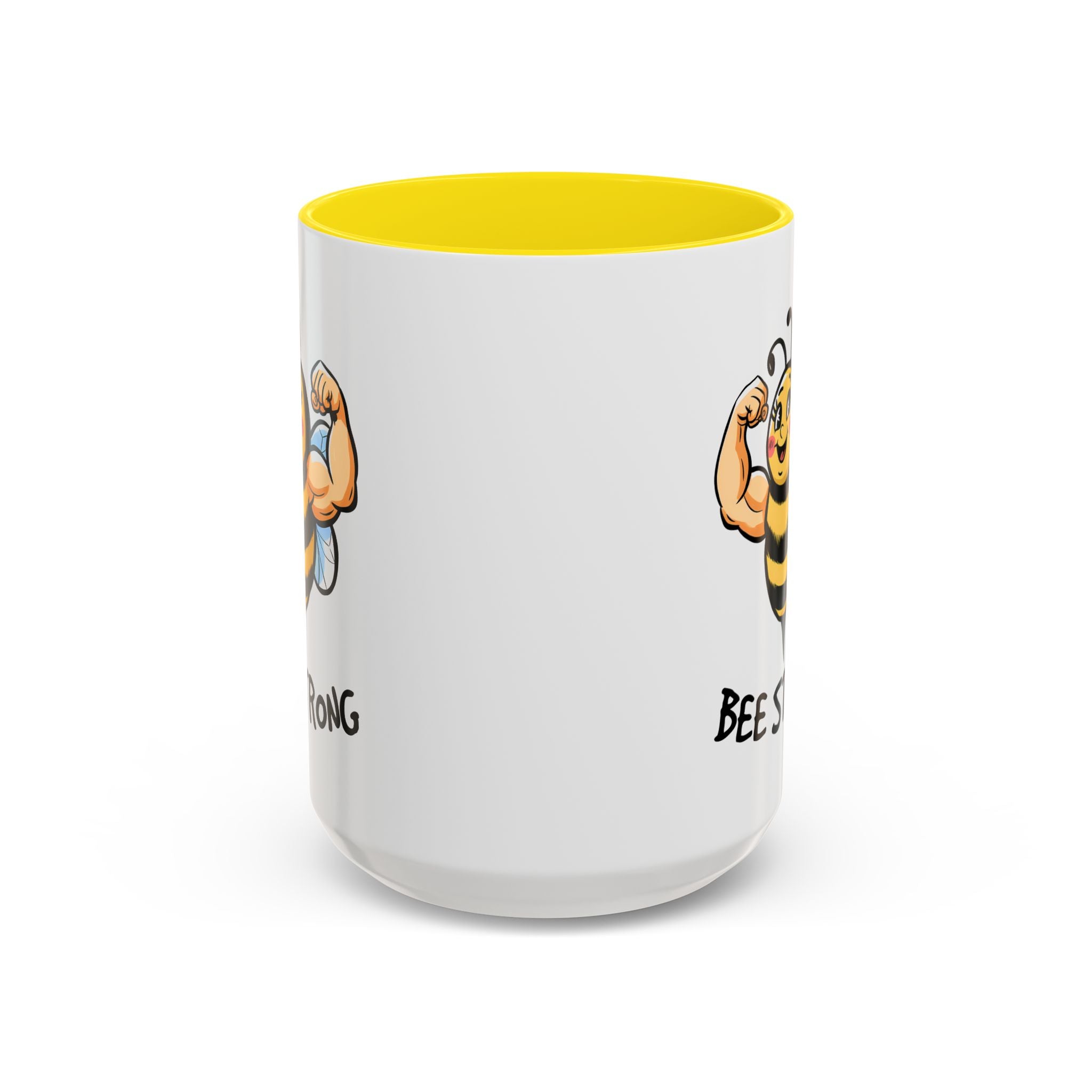 Bee Strong Accent Coffee Mug - Motivational Mug for Strength and mental health