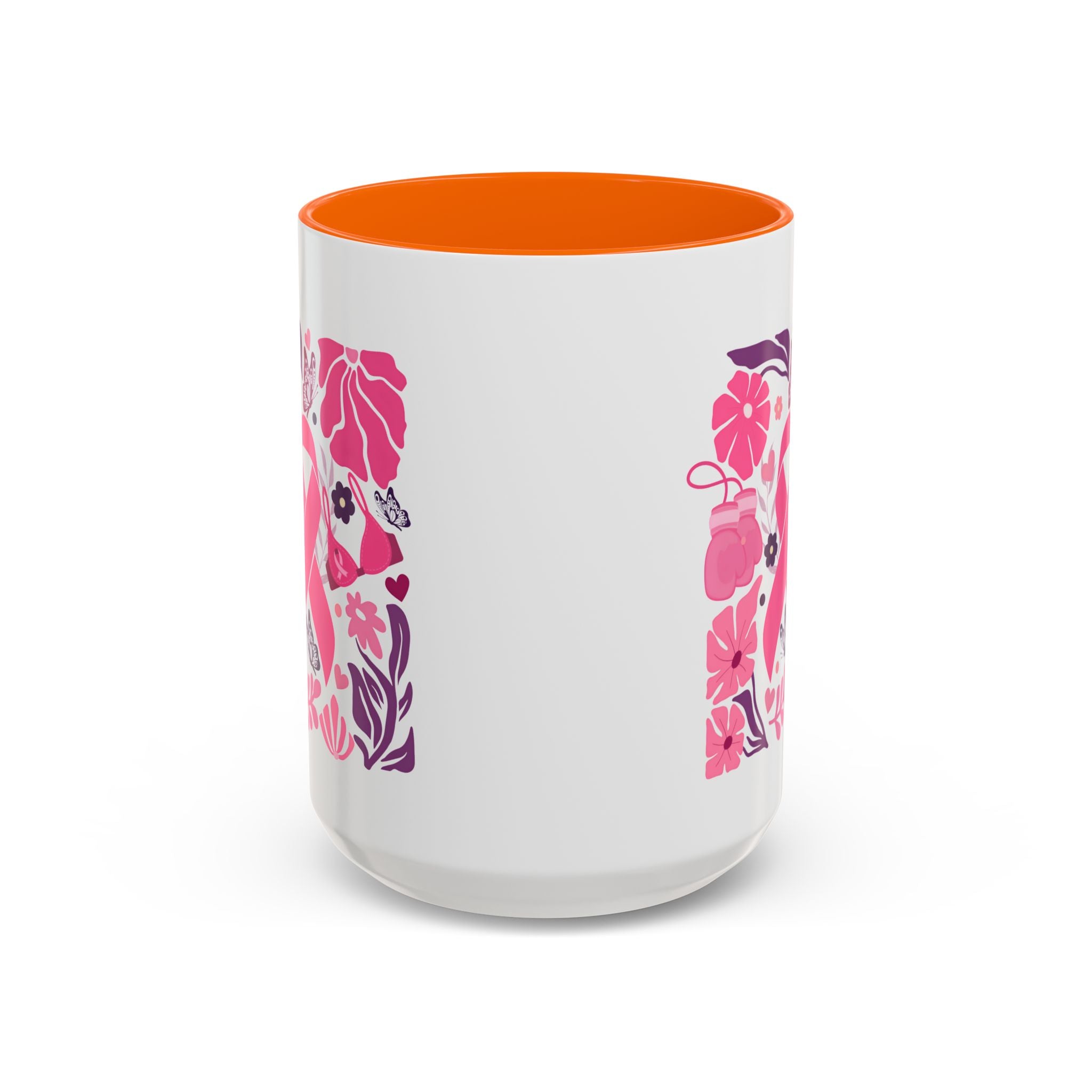 Pink Floral Awareness Coffee Mug, Breast Cancer Awareness Mug, Gift for Her, Supportive Drinkware, Motivational Mug