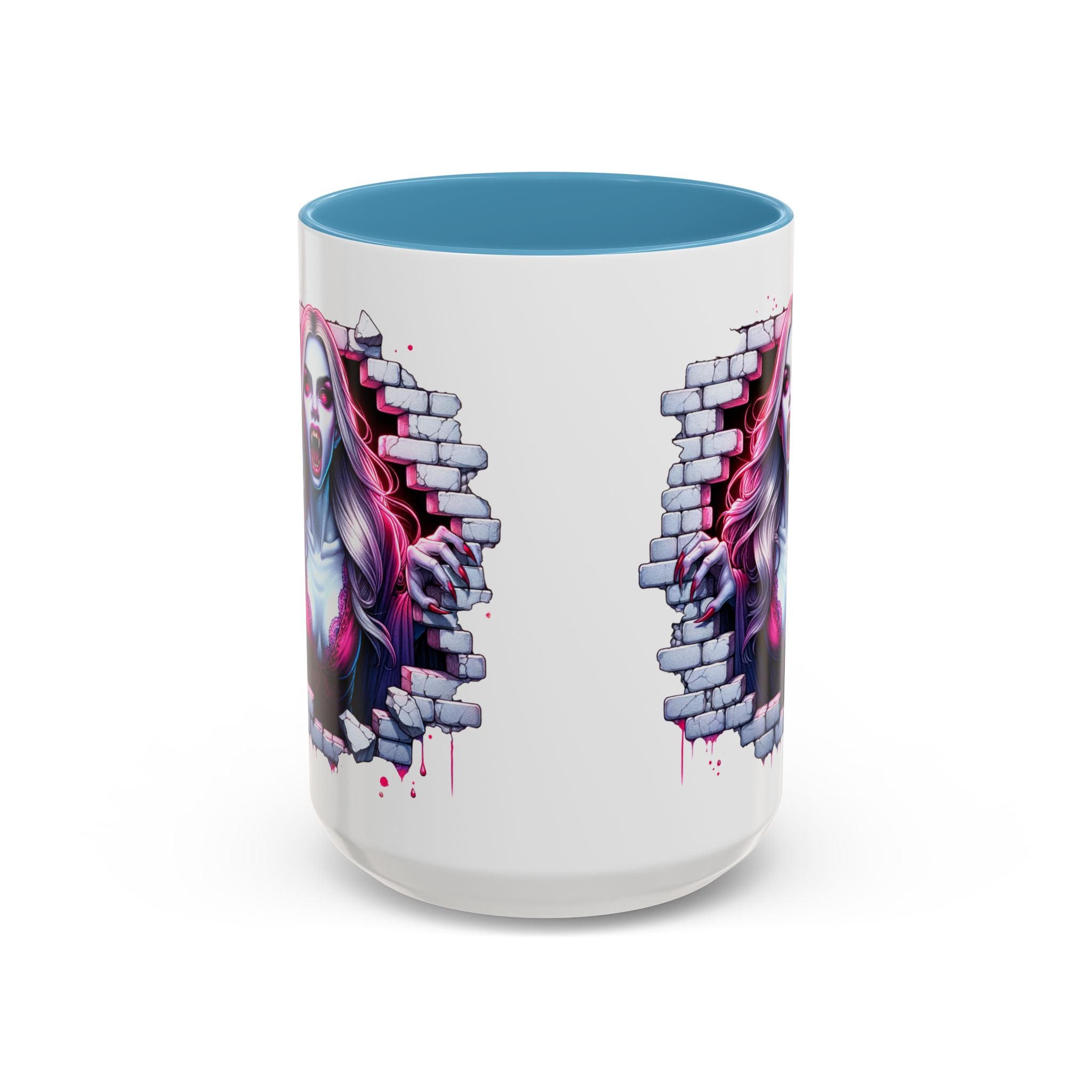 Vampire Wall Art Coffee Mug - Gothic,  Perfect Gift for Halloween, Unique Art Mug, Monster Mug, Fantasy Drinkware