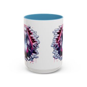 Vampire Wall Art Coffee Mug - Gothic,  Perfect Gift for Halloween, Unique Art Mug, Monster Mug, Fantasy Drinkware