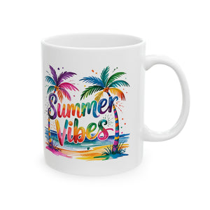 coffee Mug - Summer Vacation Vibes Ceramic Mug (11oz, 15oz)