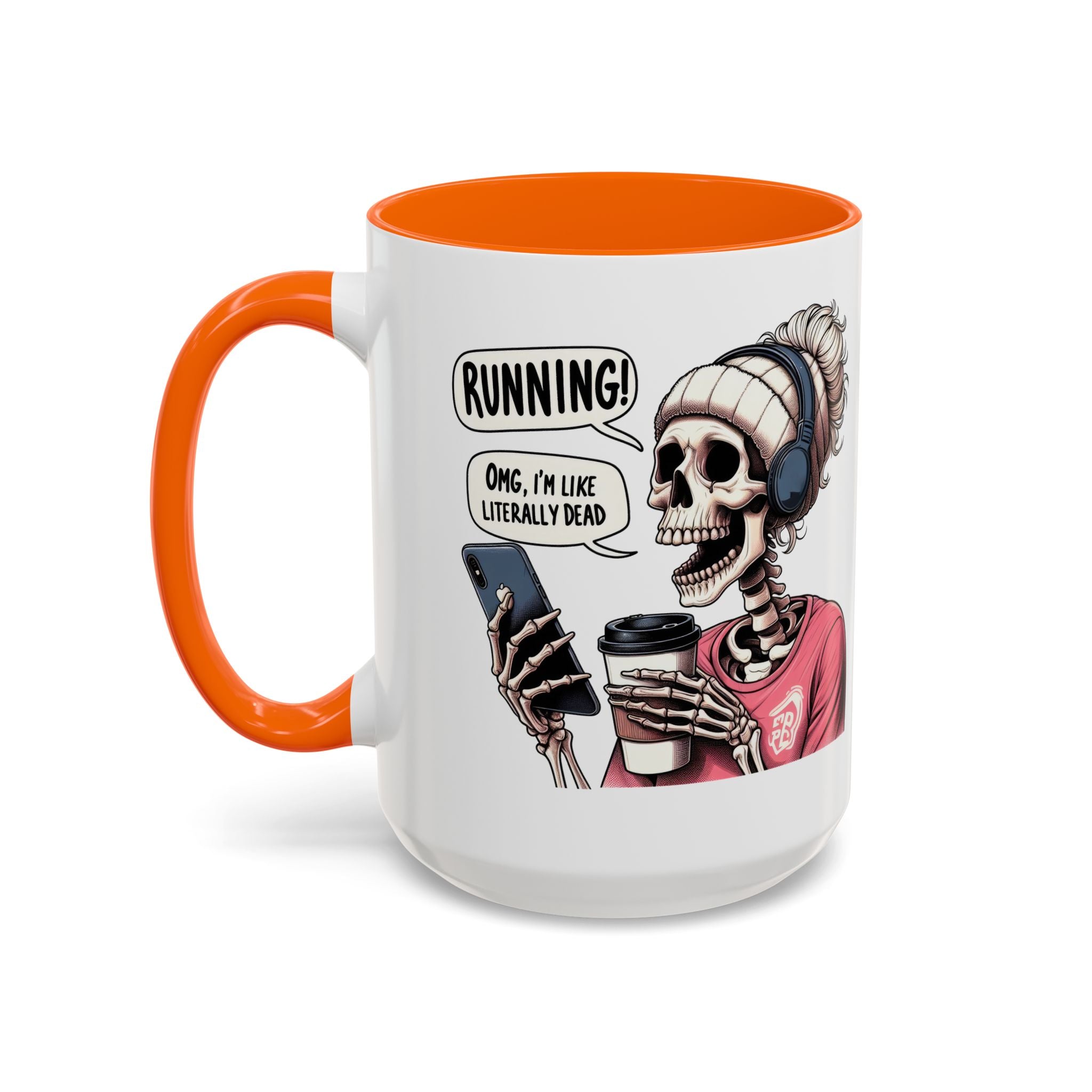 Running Skeleton Coffee Mug - Perfect for Fitness Lovers, Halloween Decor, Gift for Runners, Funny Tea Cup, Workout Enthusiast