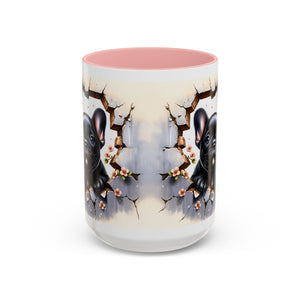 Cute French Bulldog Accent Coffee Mug, Pet Lover Gift, Dog Lover Mug, Home Office Coffee Cup, Unique Animal Print Mug