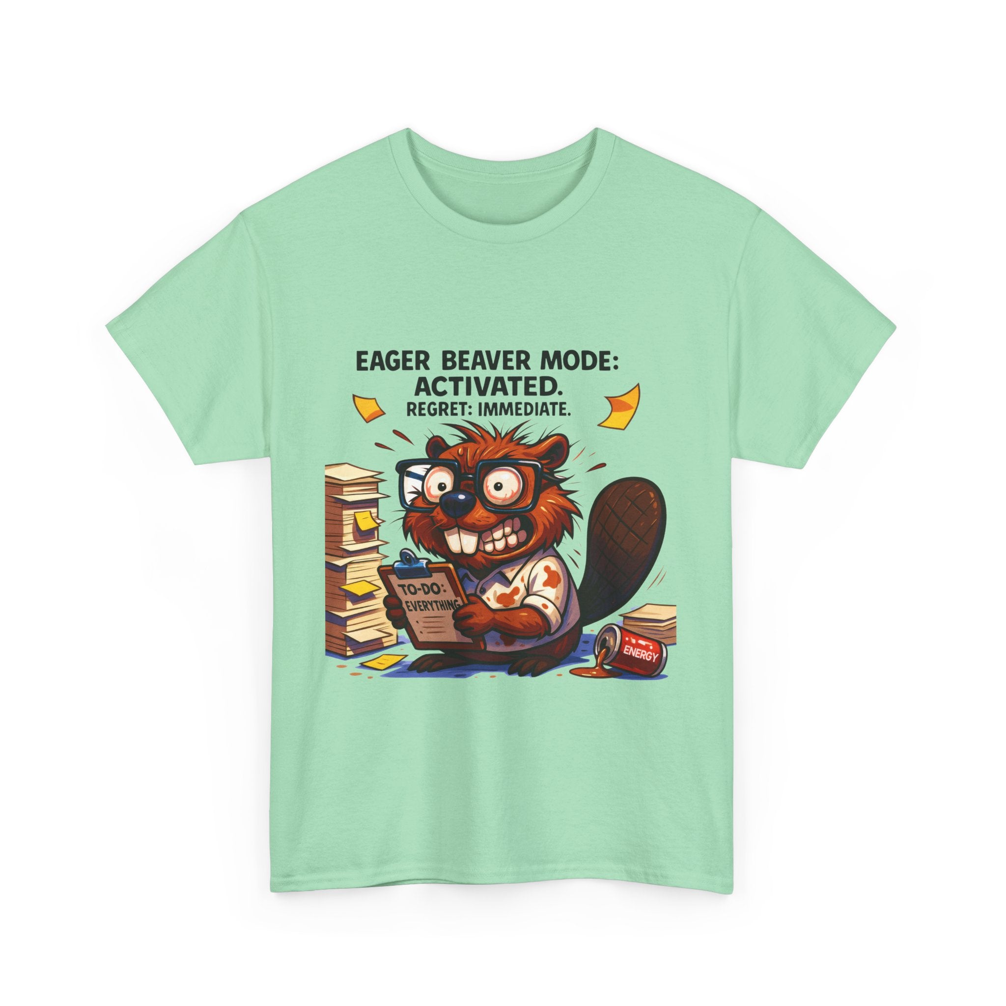 Eager Beaver Unisex Tee: Fun Gift for Book Lovers, Cozy Casual Wear, Quirky Graphic Tee, Perfect for Reading Festivals, Birthday Gift