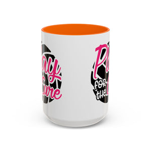 Volleyball  Coffee Mug, Play for the Cure Cup, Sports Gift , Athletes, Cancer Awareness, Inspirational Mug