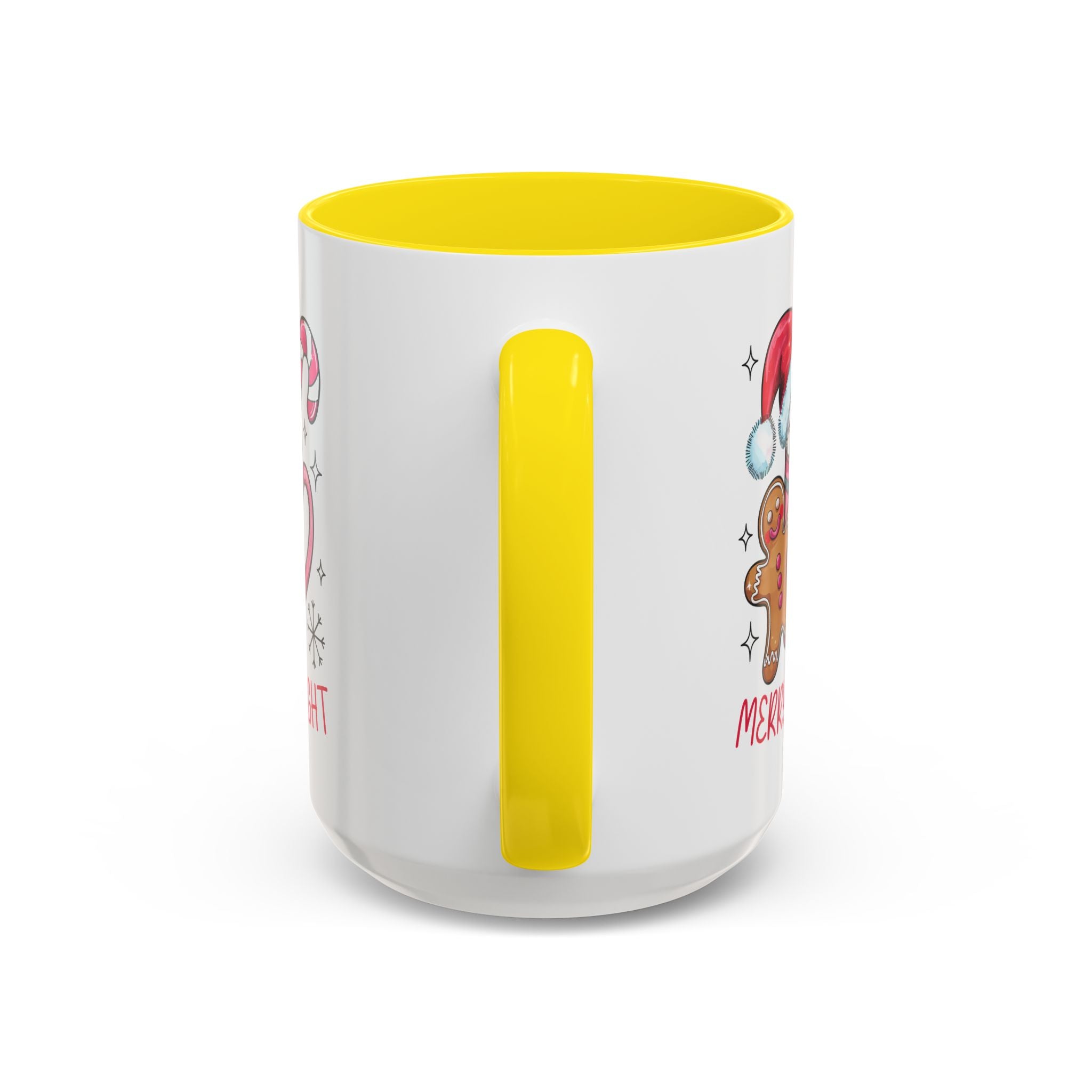 Festive Gingerbread Coffee Mug, Christmas Gift, Holiday Coffee Cup, Merry & Bright Mug, Winter Mug, Hot Chocolate Holder