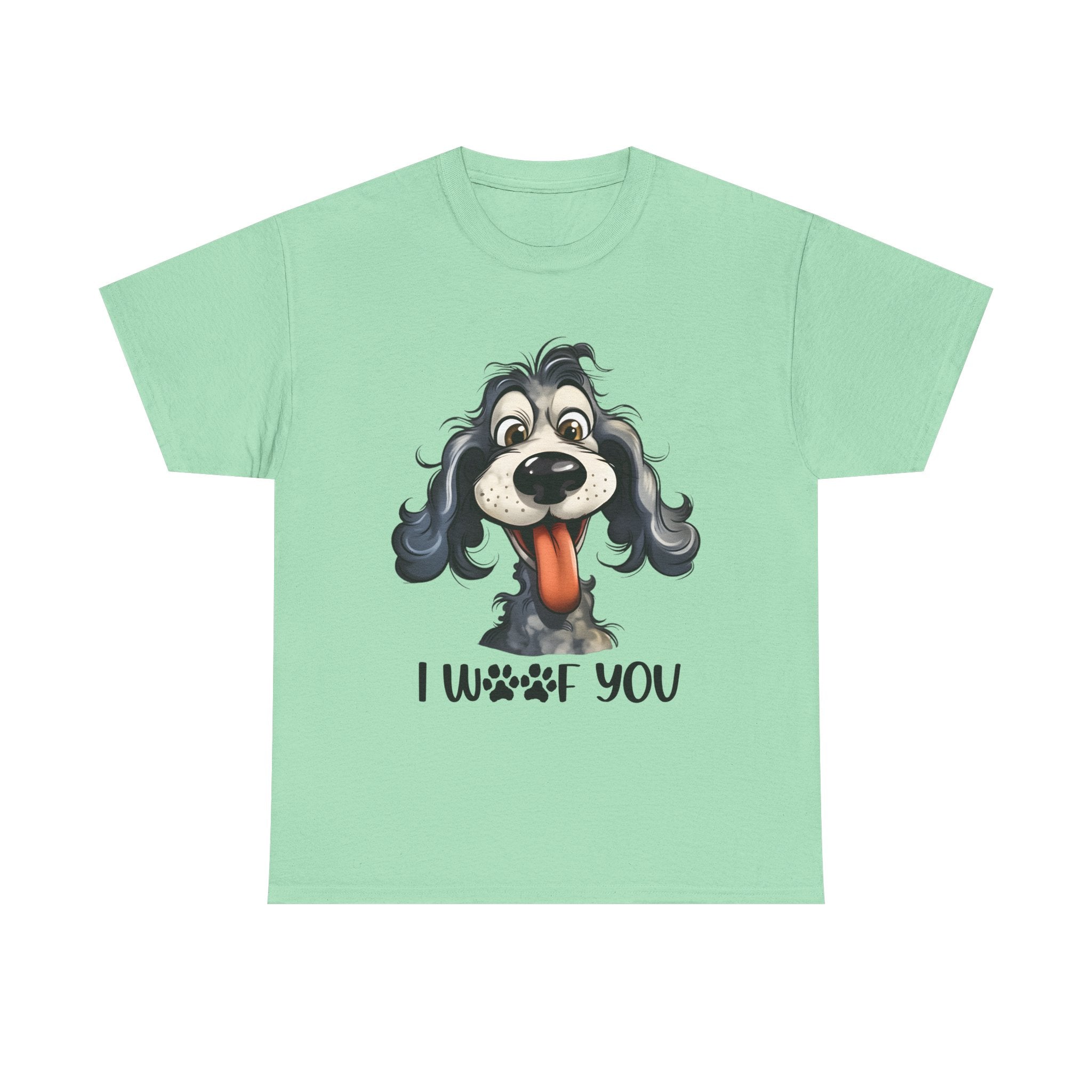 Cute Dog Lover Tee | I WOOF You T-Shirt, Pet Lover Gift, Dog Mom Shirt, Casual Wear, Anniversary Gift
