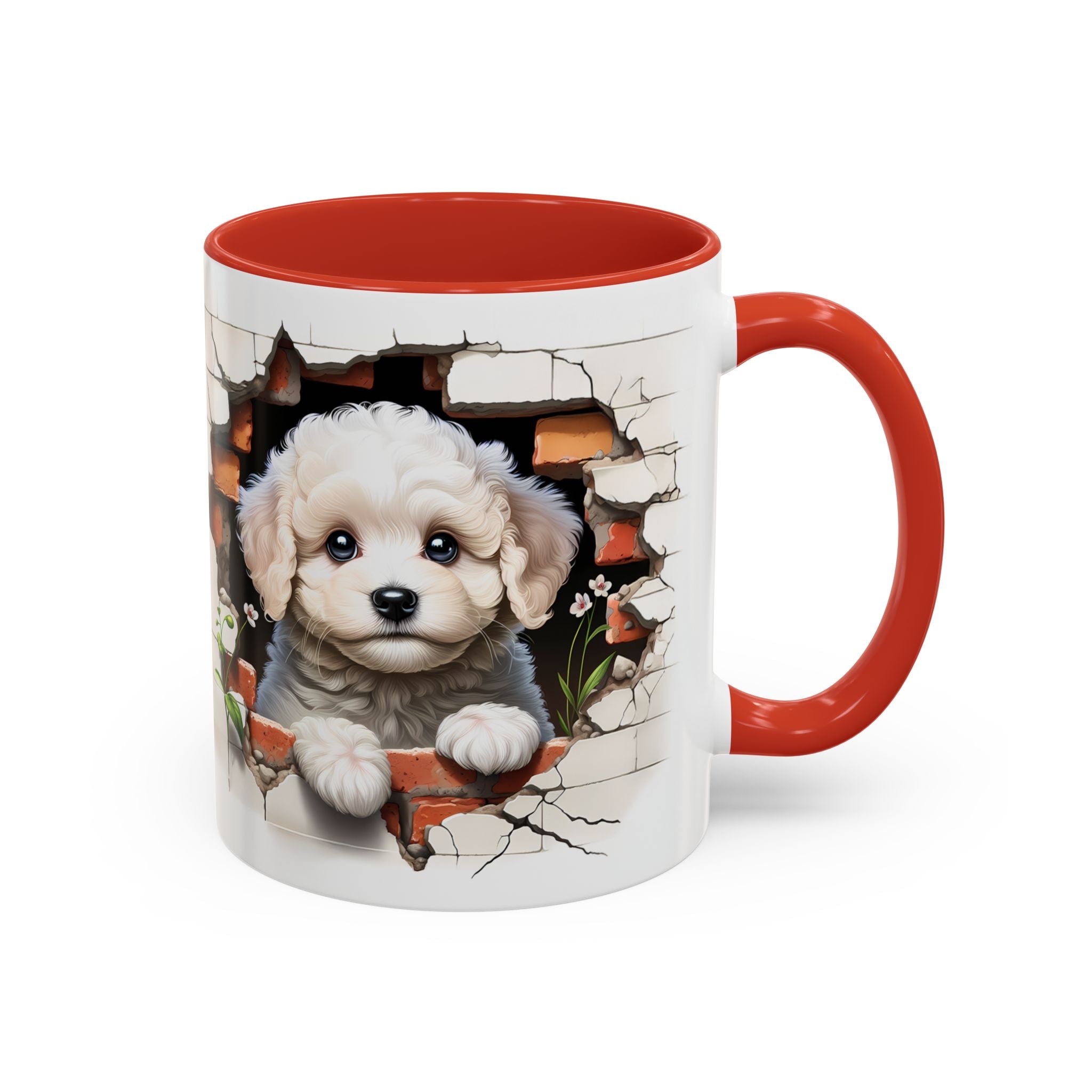 Cute Puppy Accent Coffee Mug - Adorable Dog Lover Gift, Pet-Themed Mug, Home Decor, Ideal for Gifts, Animal Enthusiast