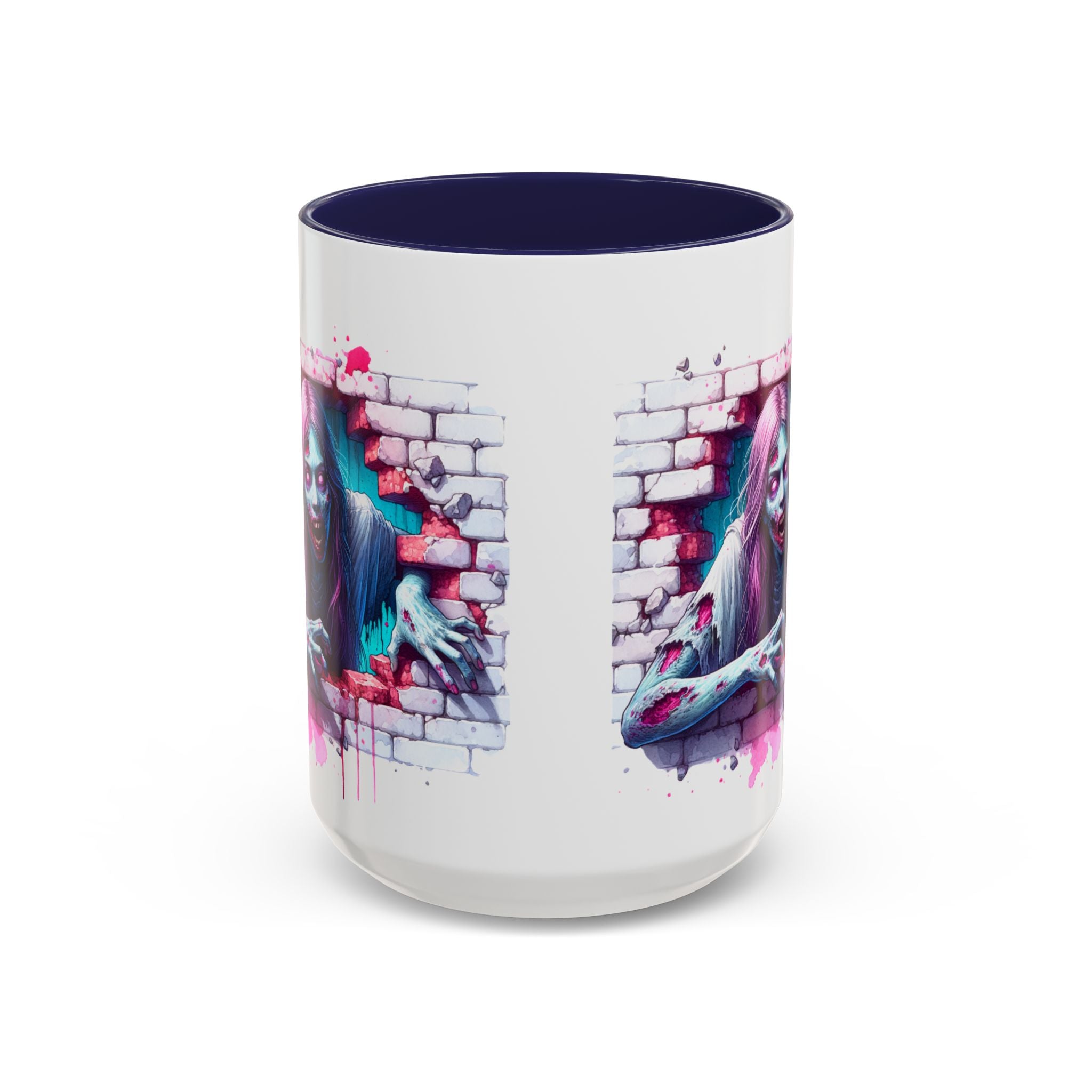 Spooky Zombie Accent Coffee Mug | Halloween Gift, Horror Decor, Unique Coffee Cup, Gothic Style, Zombie Art