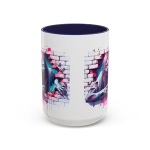 Spooky Zombie Accent Coffee Mug | Halloween Gift, Horror Decor, Unique Coffee Cup, Gothic Style, Zombie Art