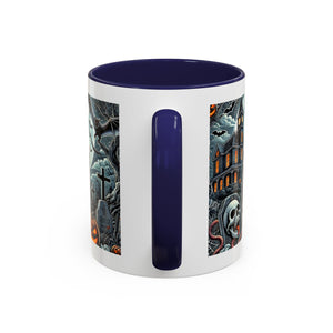Gothic vampire Halloween Coffee Mug, Spooky Decor, Skull Design, Gift for Horror Lovers,  Party Essential, Unique Drinkware