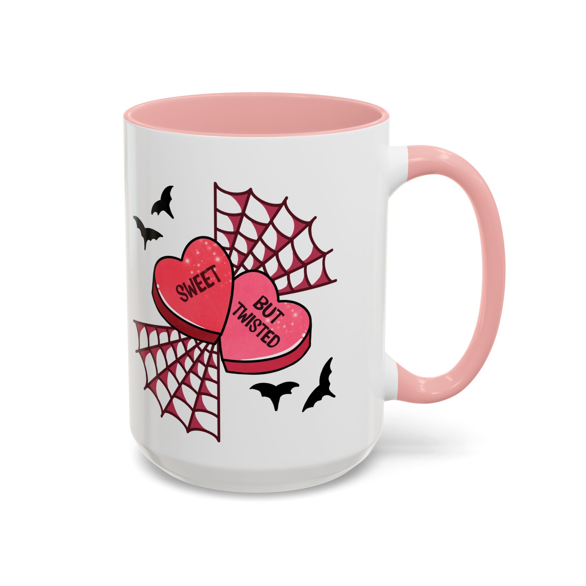 Sweet But Twisted Coffee Mug — Halloween Candy Heart Accent Mug