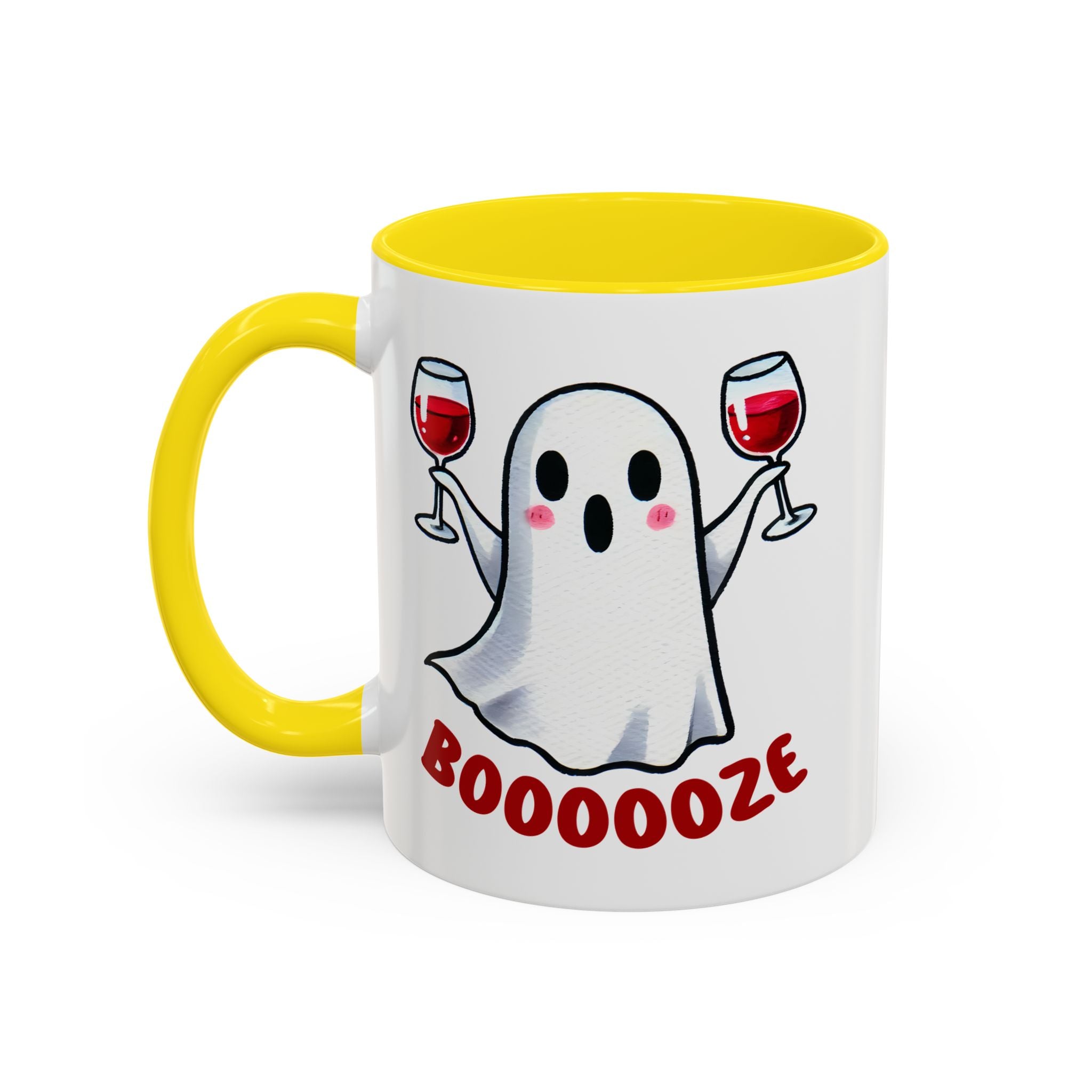 Boozy Ghost Accent Coffee Mug | Funny Halloween Tea Cup, Spooky Gift, Halloween Decor, Ghost Mug for Parties, Unique Drinkware