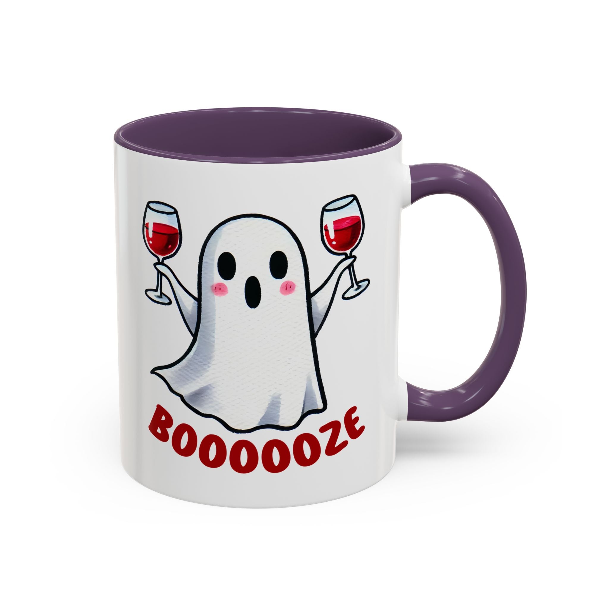 Boozy Ghost Accent Coffee Mug | Funny Halloween Tea Cup, Spooky Gift, Halloween Decor, Ghost Mug for Parties, Unique Drinkware
