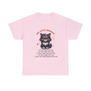 Grumpy cat five moods Unisex Heavy Cotton Tee by the x m world