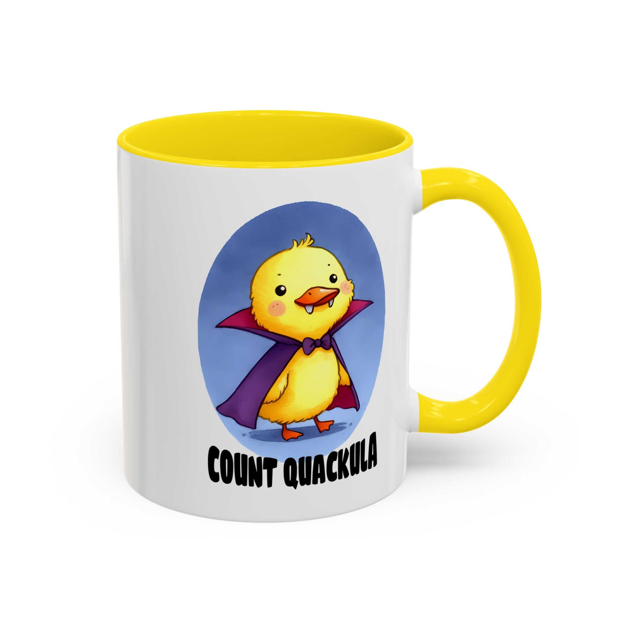 Cute Count Quackula Accent Coffee Mug - Adorable Gift for Coffee Lovers, Halloween Decor, Chick Collectors, Quirky Kitchen