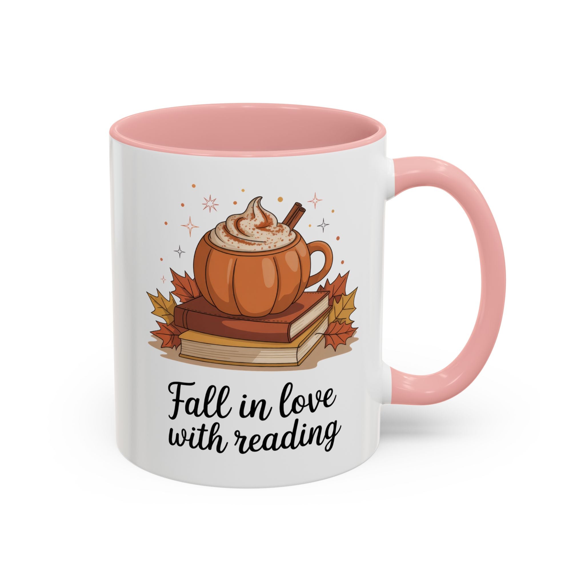 Fall-Themed Coffee Mug for Book Lovers
