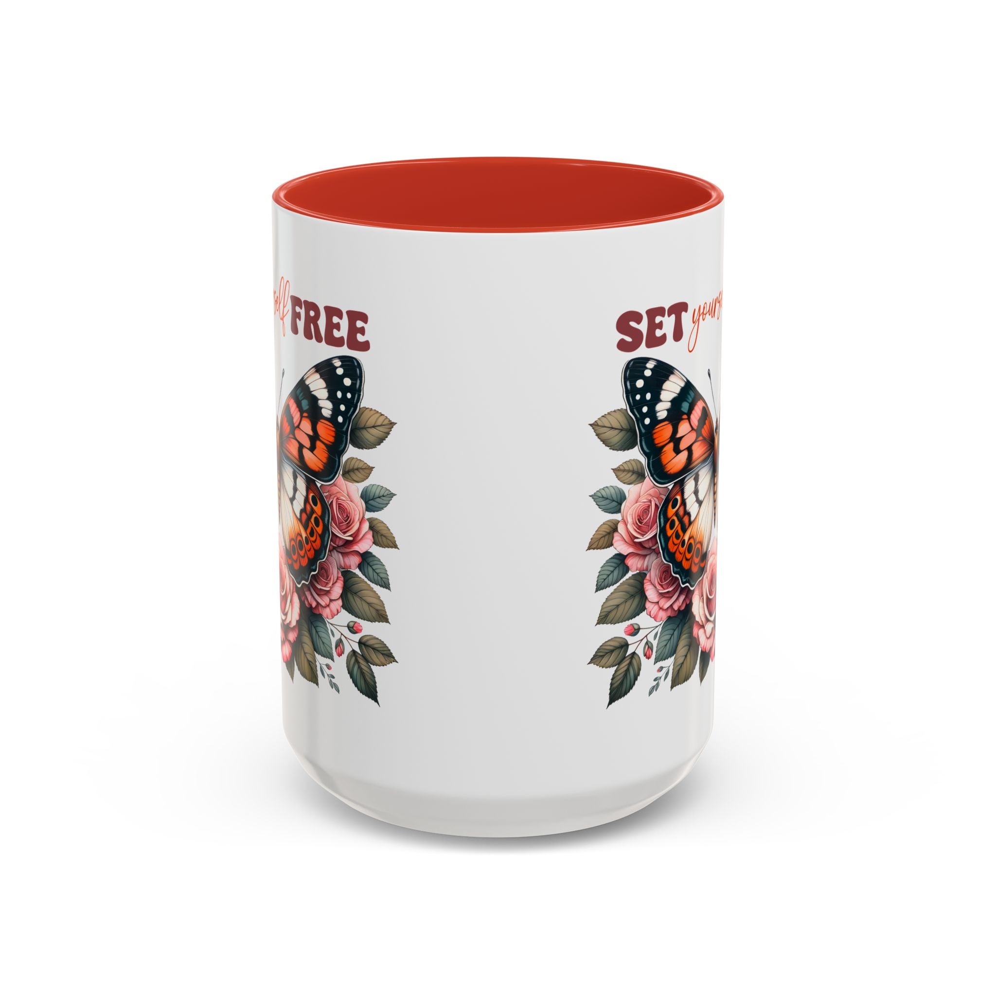 Butterfly Inspiring Coffee Mug - Set Yourself Free positive vibe mental health freedom