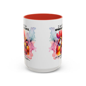 Funny Morning Coffee Mug, Rooster Mug, Gift for Coffee Lovers, Morning People, Humor Mug for Friends