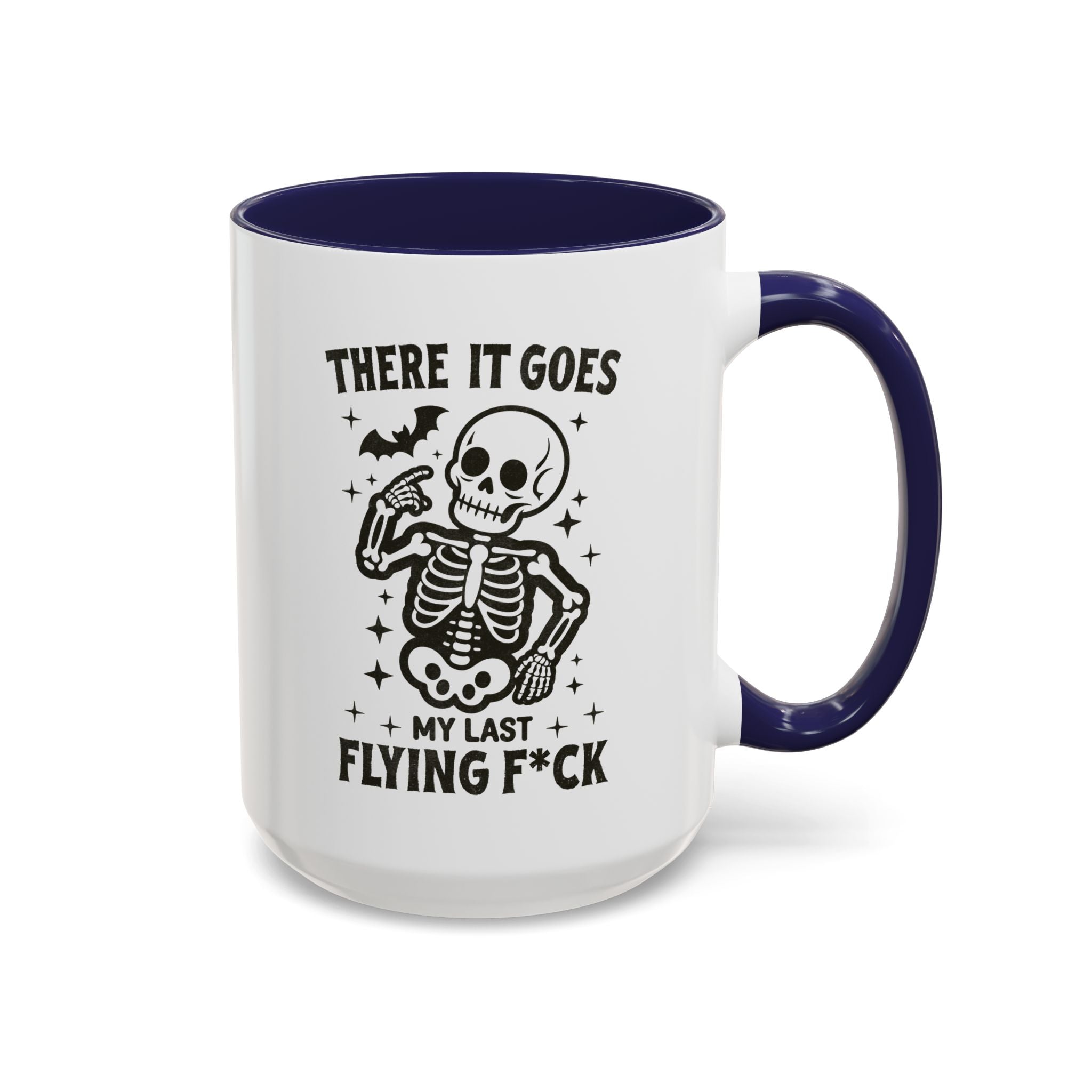 There It Goes Skeleton Coffee Mug – 'My Last Flying F*ck' Funny Gothic Accent Mug (11/15oz)