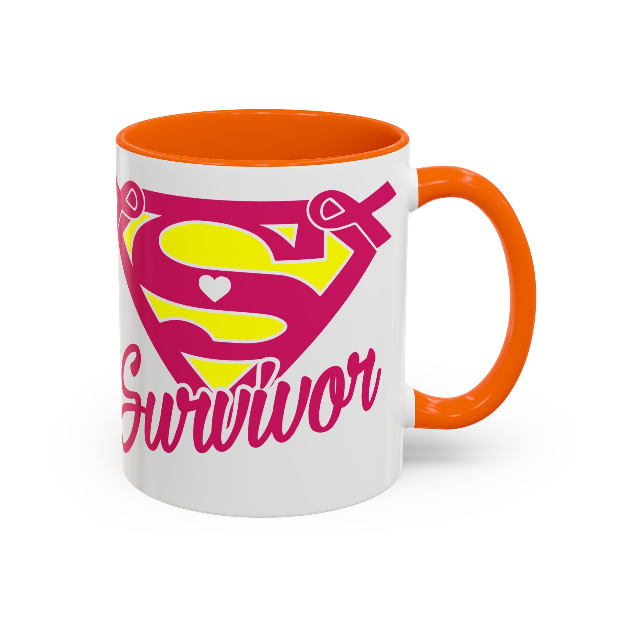 Survivor Mug 11oz & 15oz | Cancer Awareness, Motivational Gift, Empowerment, Superhero Theme, Unique Coffee Cup