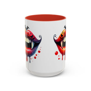 Halloween Vampire Coffee Mug, Spooky Drinkware, Goth Kitchen Decor, Pumpkin Mug, Horror Lover Gift