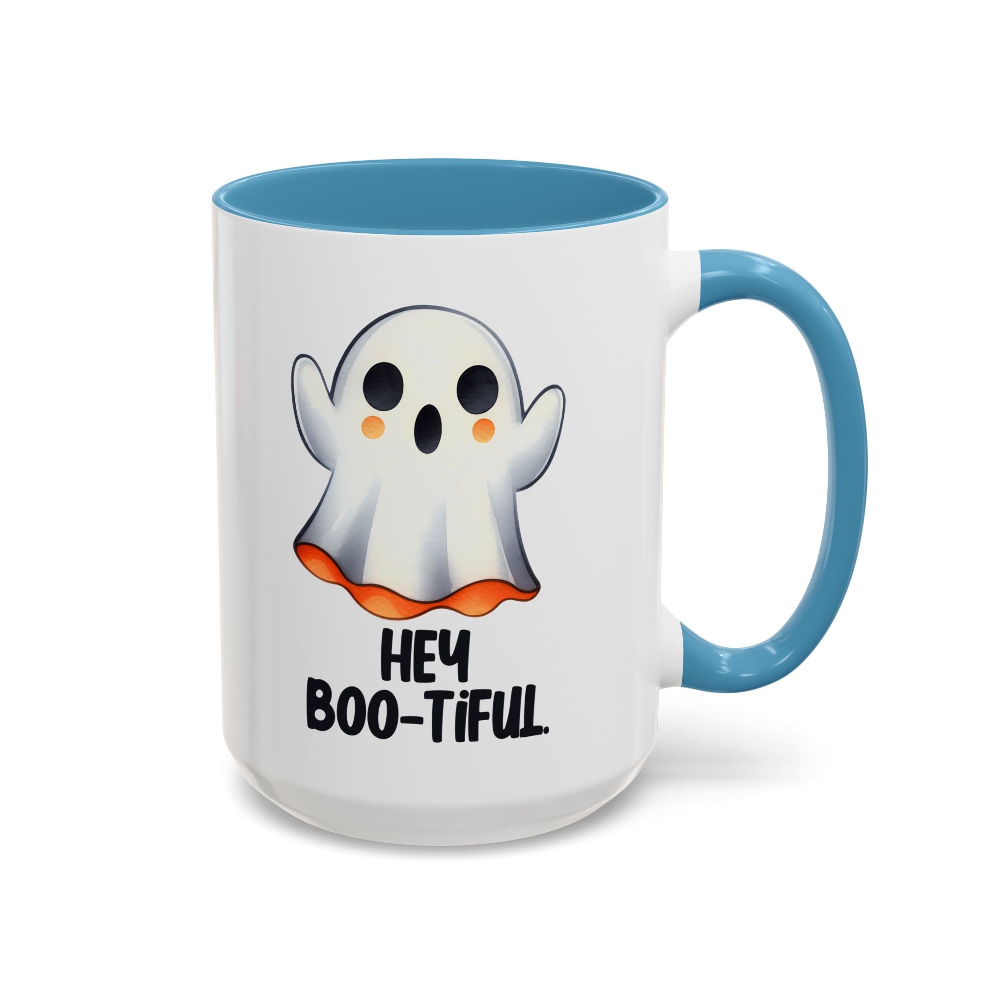 Hey Boo-tiful Ghost Coffee Mug, Halloween Mug, Cute Gift, Spooky Decor, Fun Mug