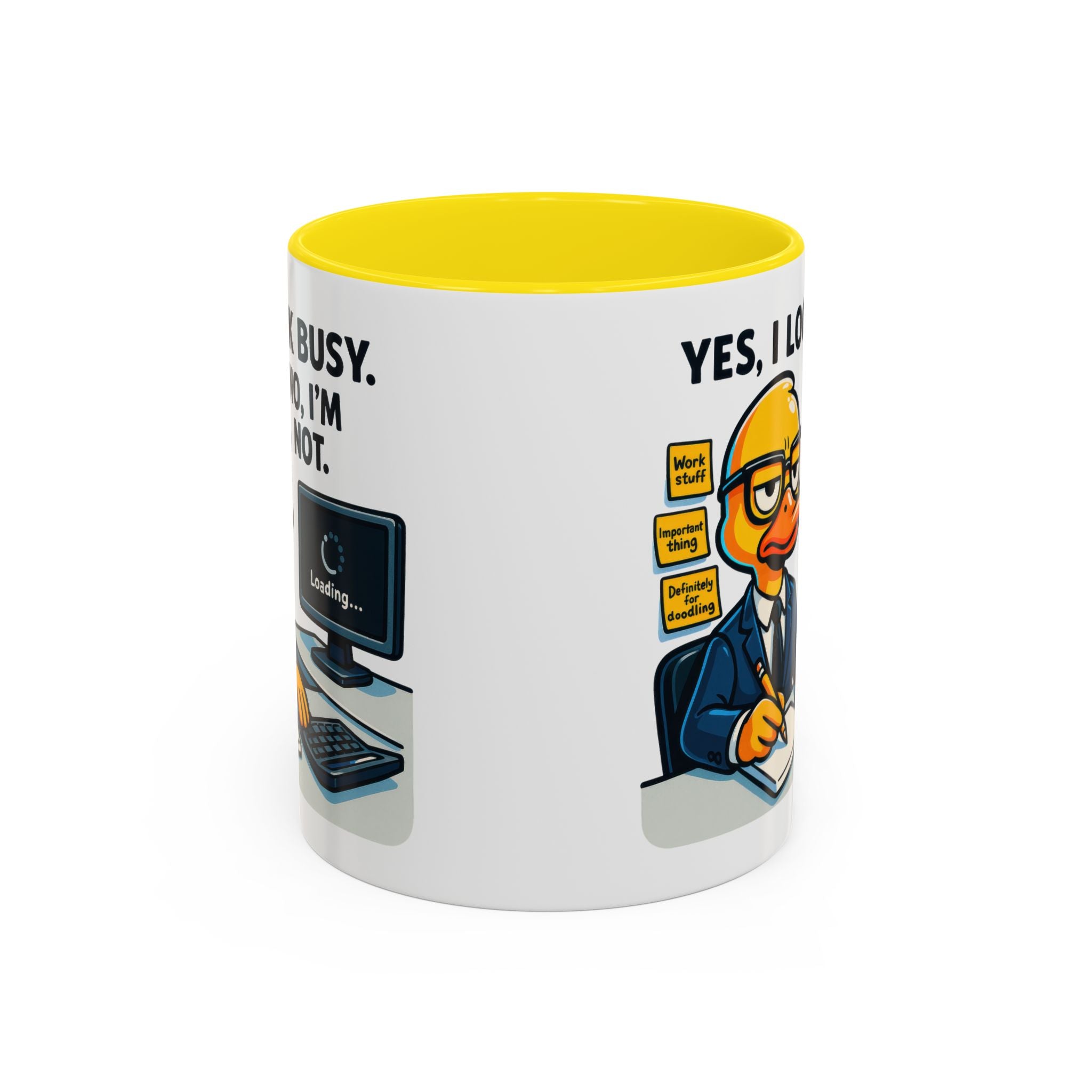 Funny Office Mug, Quirky Coffee Cup, Duck Humor Mug, Gift for Coworkers, Cute Desk Mug