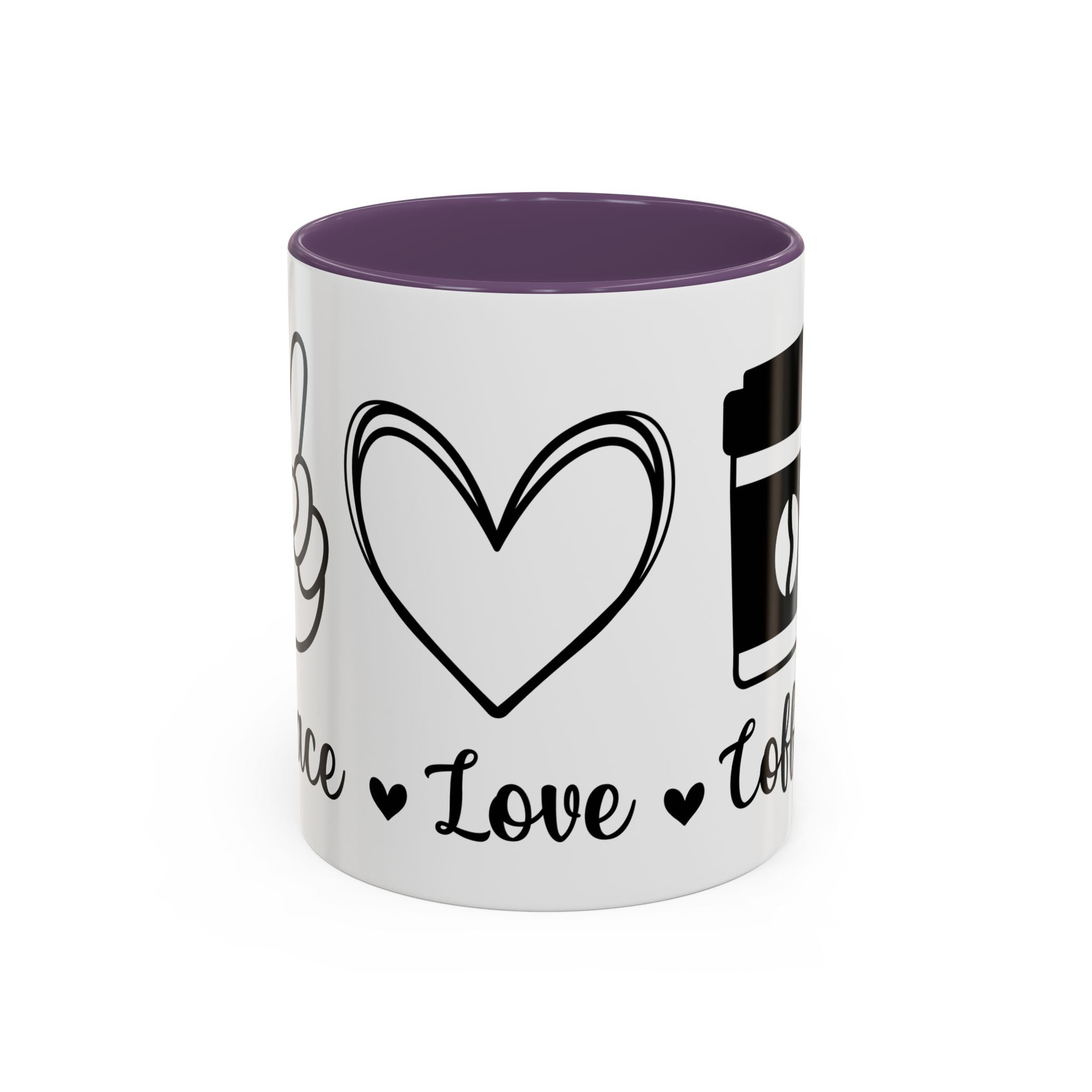 peace love coffee Accent Coffee Mug (11, 15oz)
