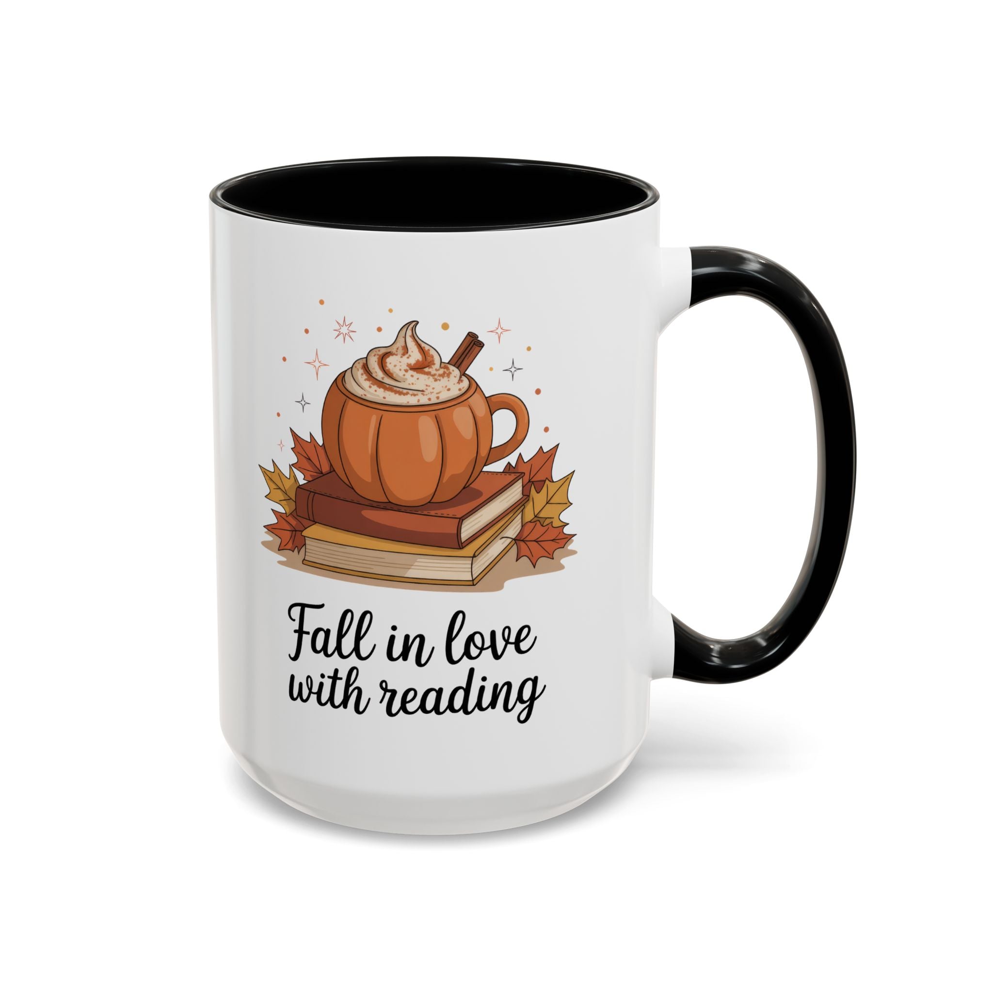 Fall-Themed Coffee Mug for Book Lovers