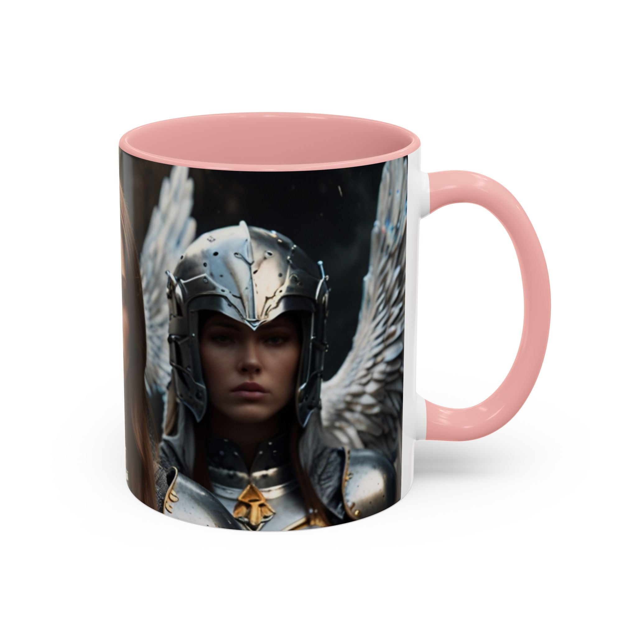 Warrior Angel Accent Coffee Mug - 11 or 15oz Ceramic Mug for Fantasy Lovers