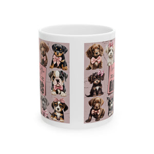 Puppy Love coffee Mug – Adorable Dog-Themed Coffee Cup, Gift for Dog Lovers, Pet Parent Mug, Cute Animal Décor, Birthday Present