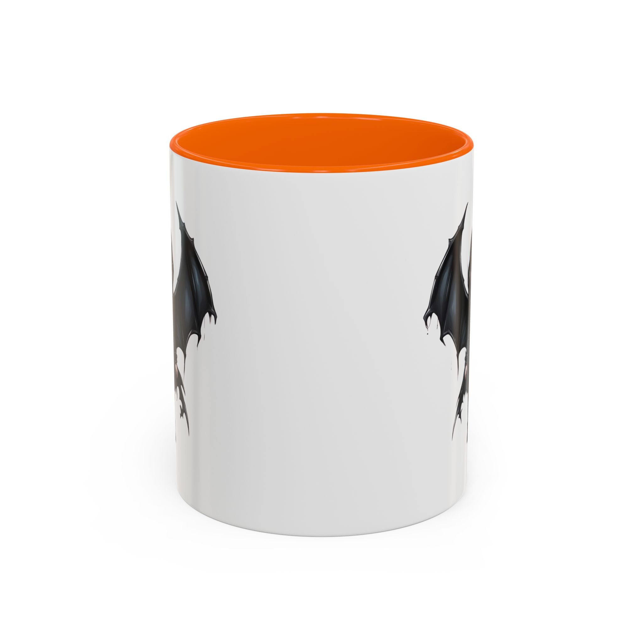 Gothic vampire girl with bat wings horror art Accent Coffee Mug (11, 15oz) vamp18