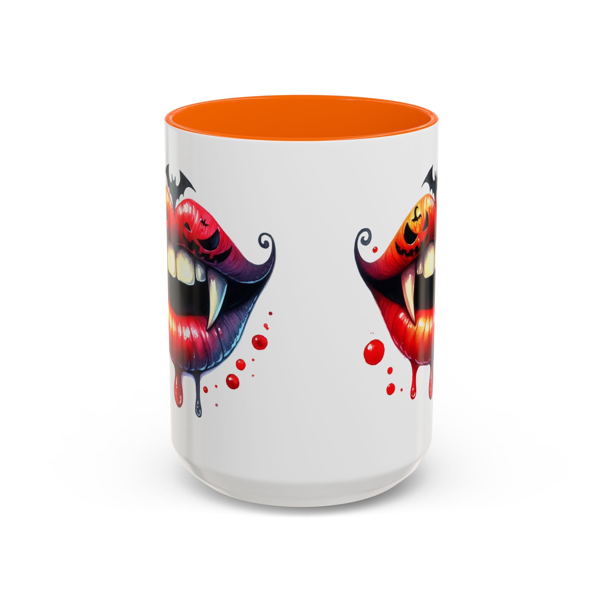 Halloween Vampire Coffee Mug, Spooky Drinkware, Goth Kitchen Decor, Pumpkin Mug, Horror Lover Gift