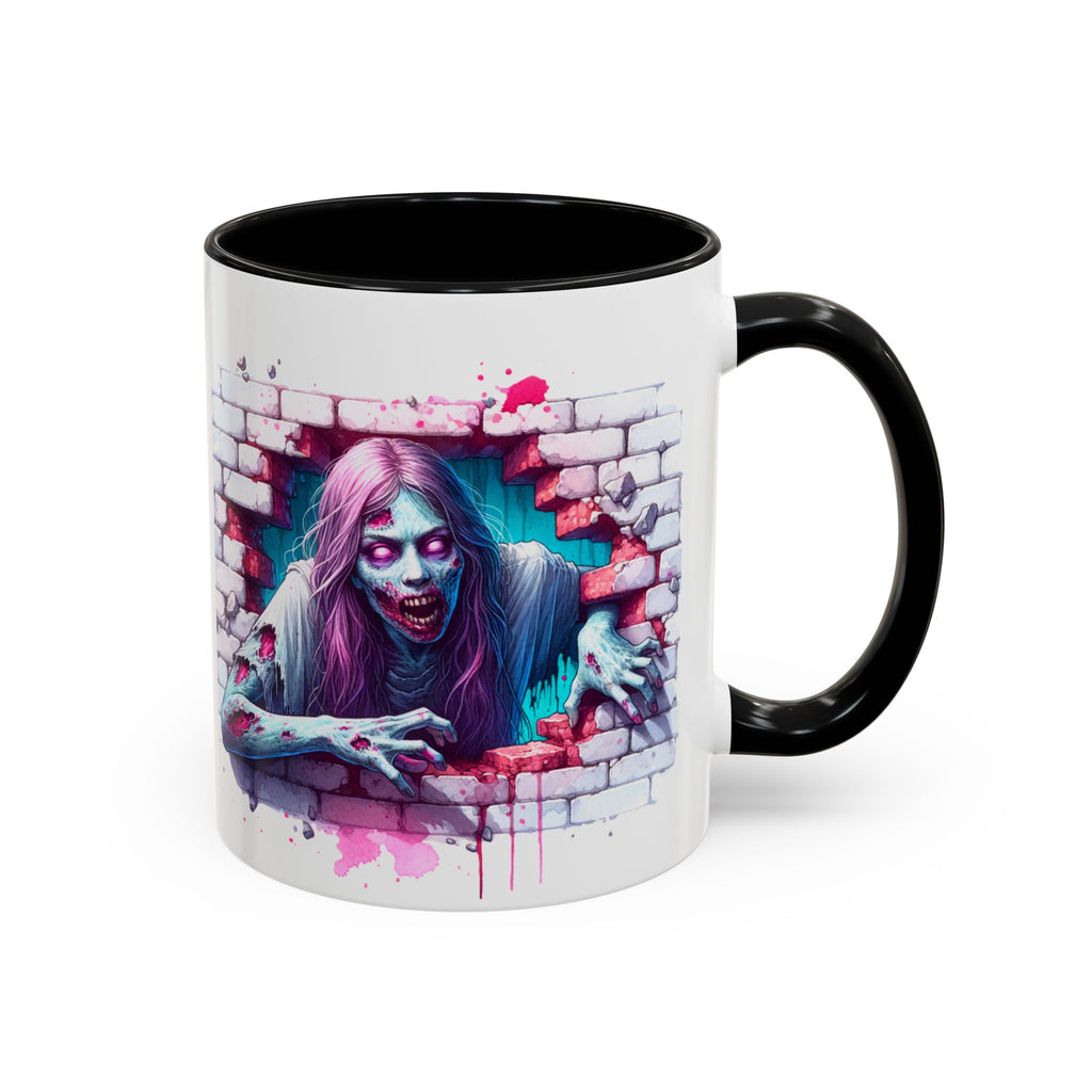 Spooky Zombie Accent Coffee Mug | Halloween Gift, Horror Decor, Unique Coffee Cup, Gothic Style, Zombie Art