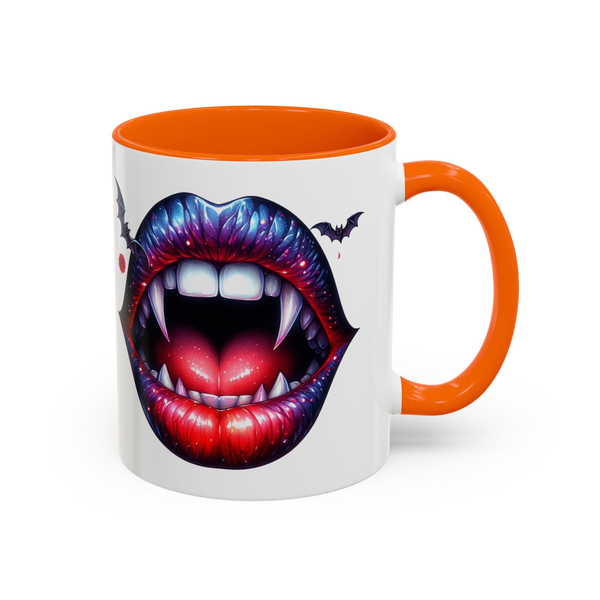 Vampire Lips Coffee Mug, Gothic Drinkware, Halloween Gift, Spooky Kitchen Decor, Vampires, Halloween Party Accessories
