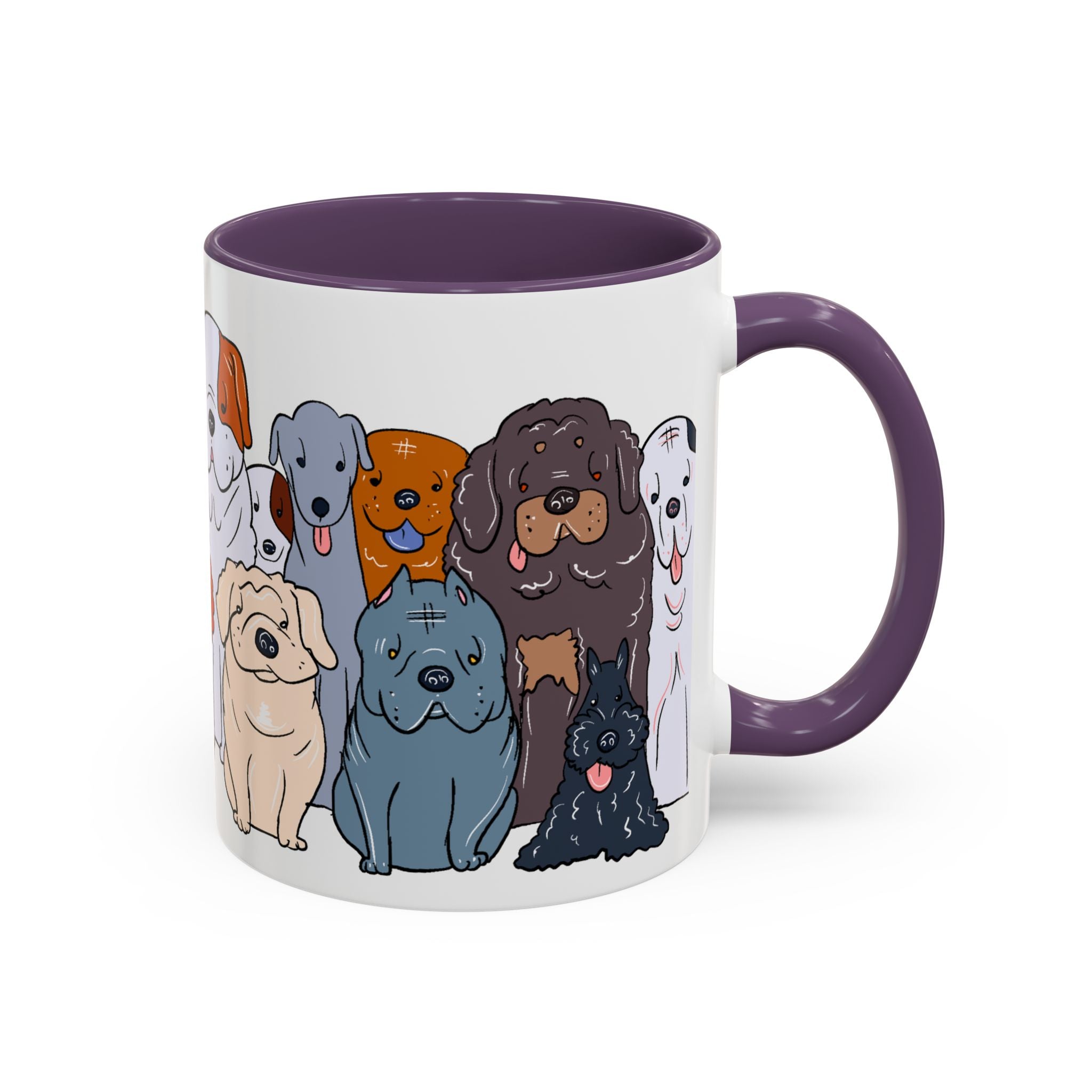Cute Dog Breed Accent Coffee Mug, Pet Lover Gift, Canine Mug, Gifts for Dog Owners, Puppy Lover Mug